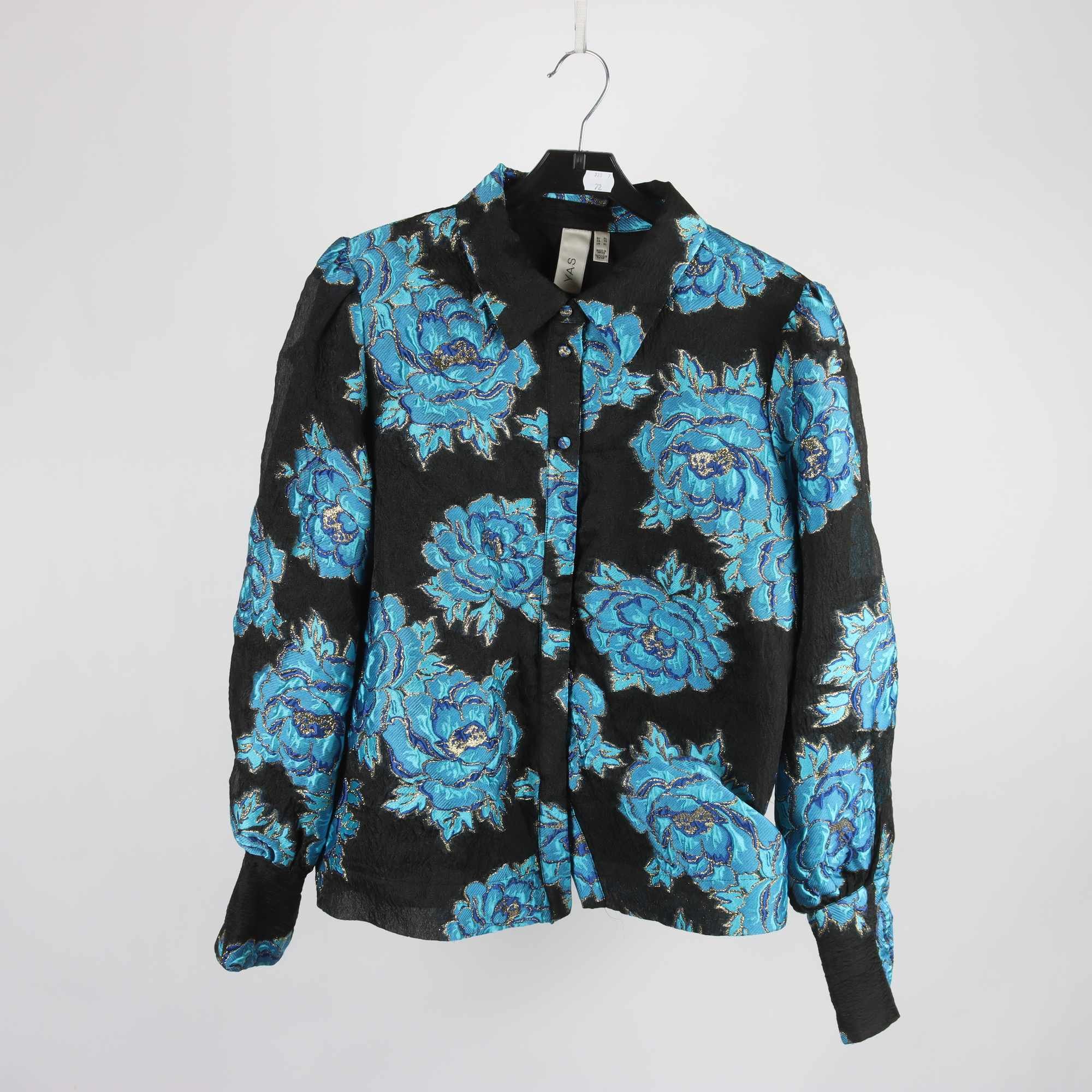 Blus, Y.A.S, blå, svart, stl. XL