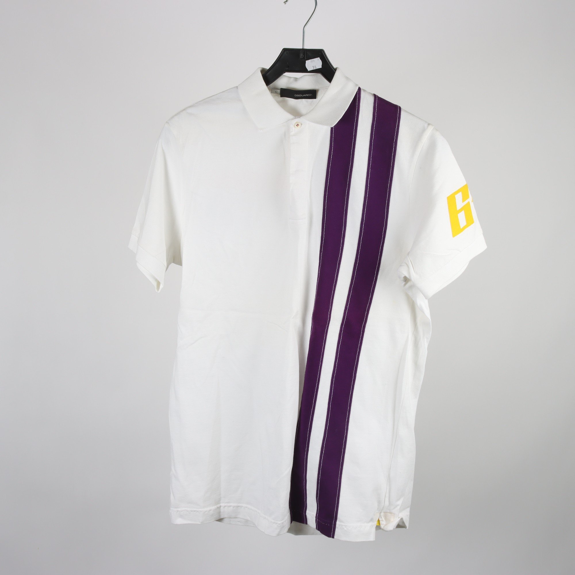 Pikètröja, Dsquared2, vit, stl. L