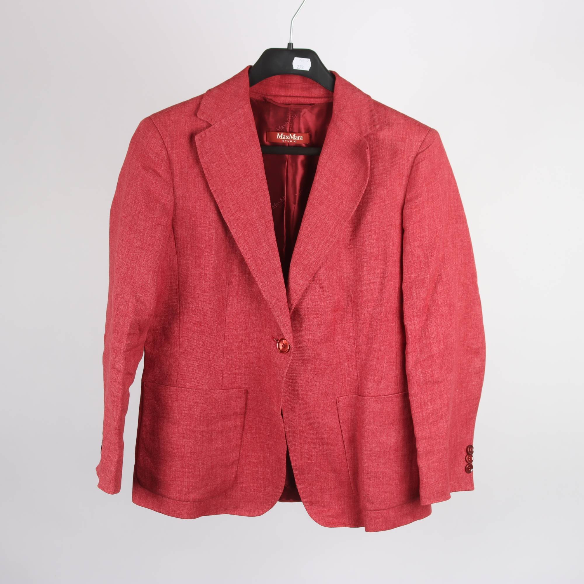 Kavaj, MaxMara, röd, stl. 38