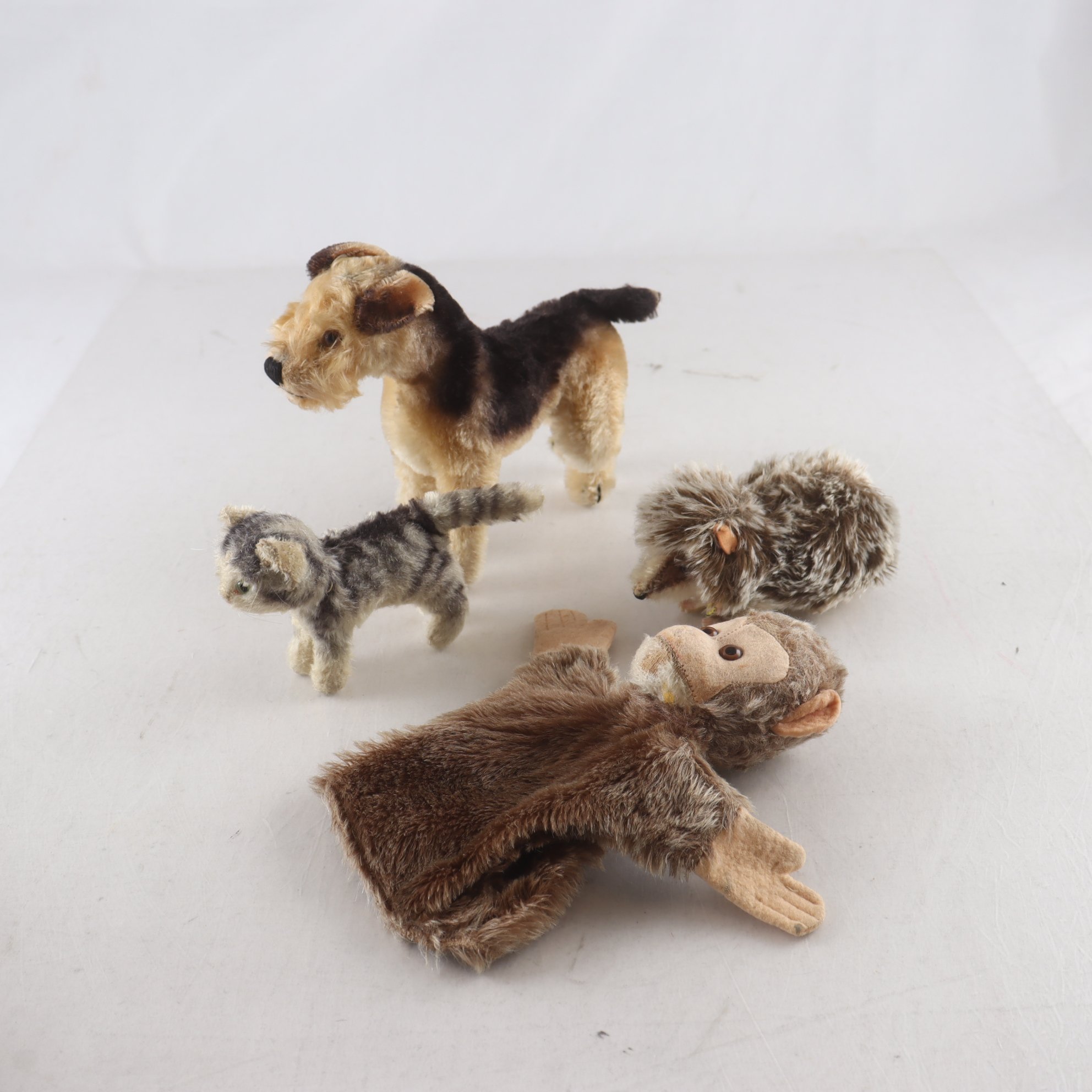 Mjukisdjur, Steiff mfl, blandat 4 st.