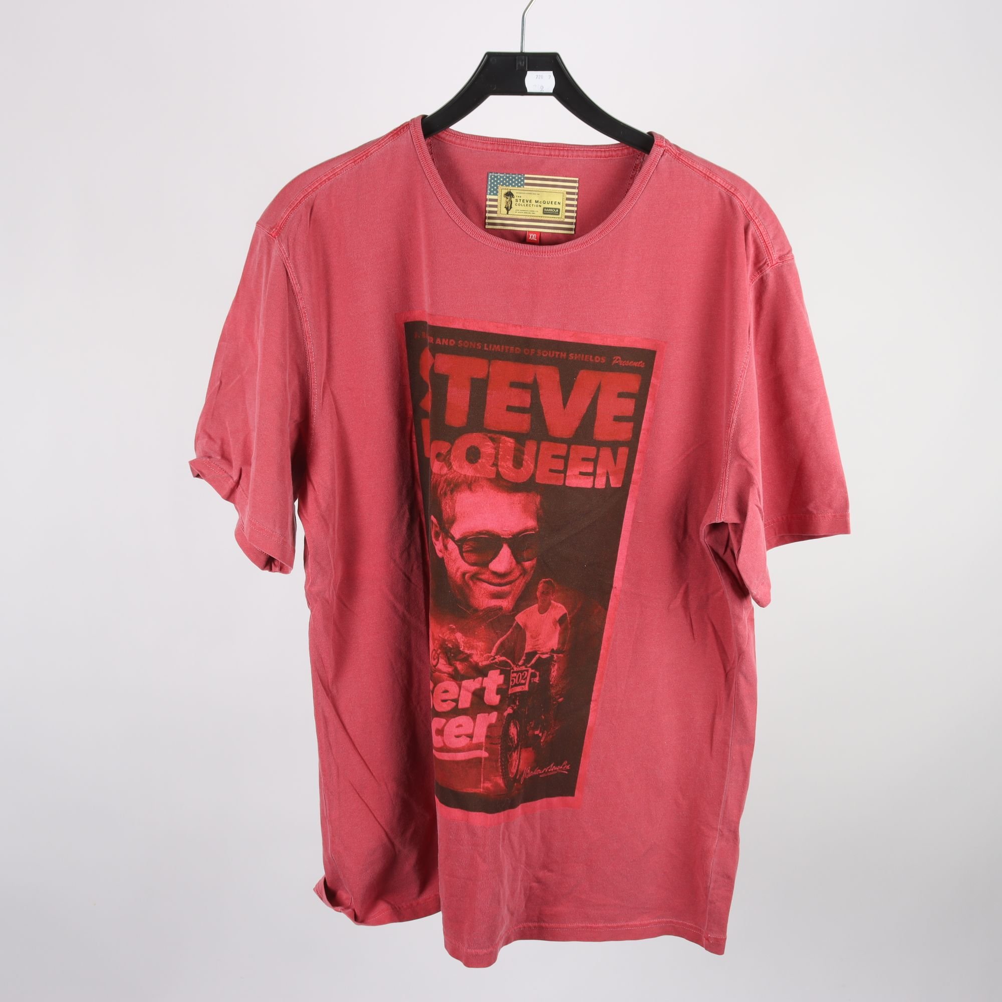 T-shirt, Barbour,Steve McQueen, röd, stl. XXL