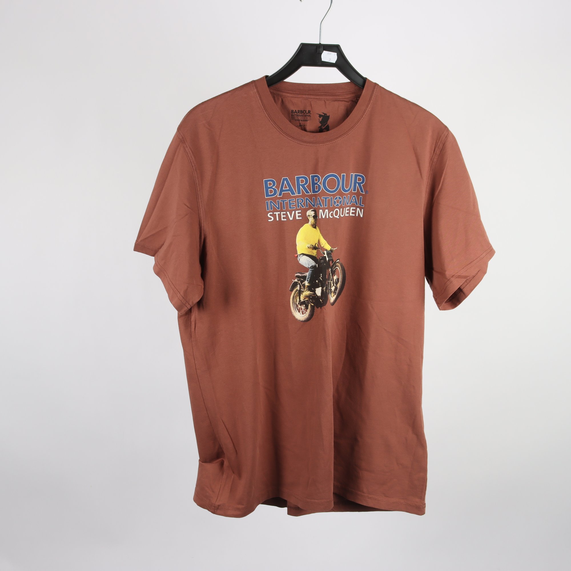 T-shirt, Barbour,Steve McQueen, brun, stl. L/XL
