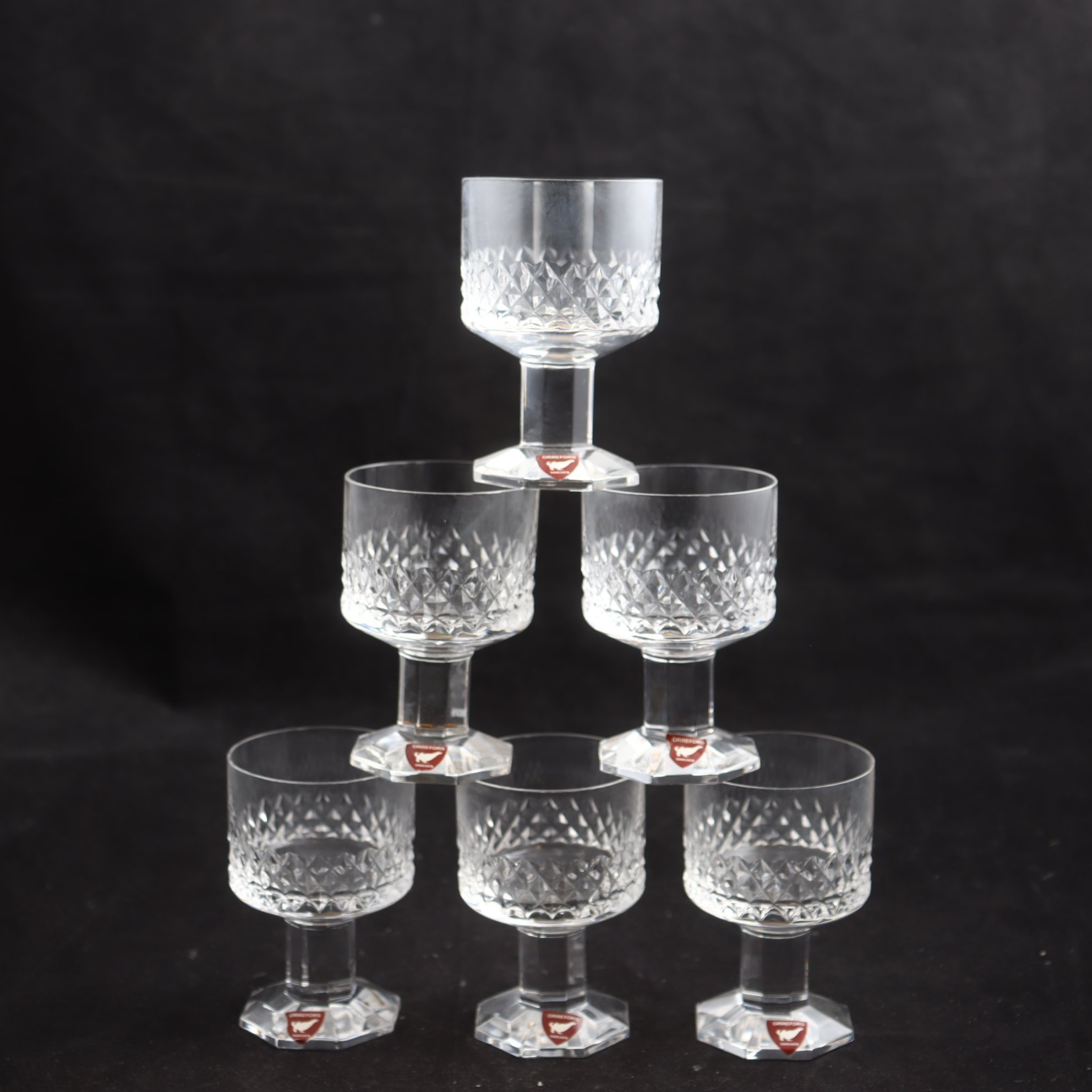 Glas, Gustaf Adolf II, Nils Landberg, Orrefors, 6 st