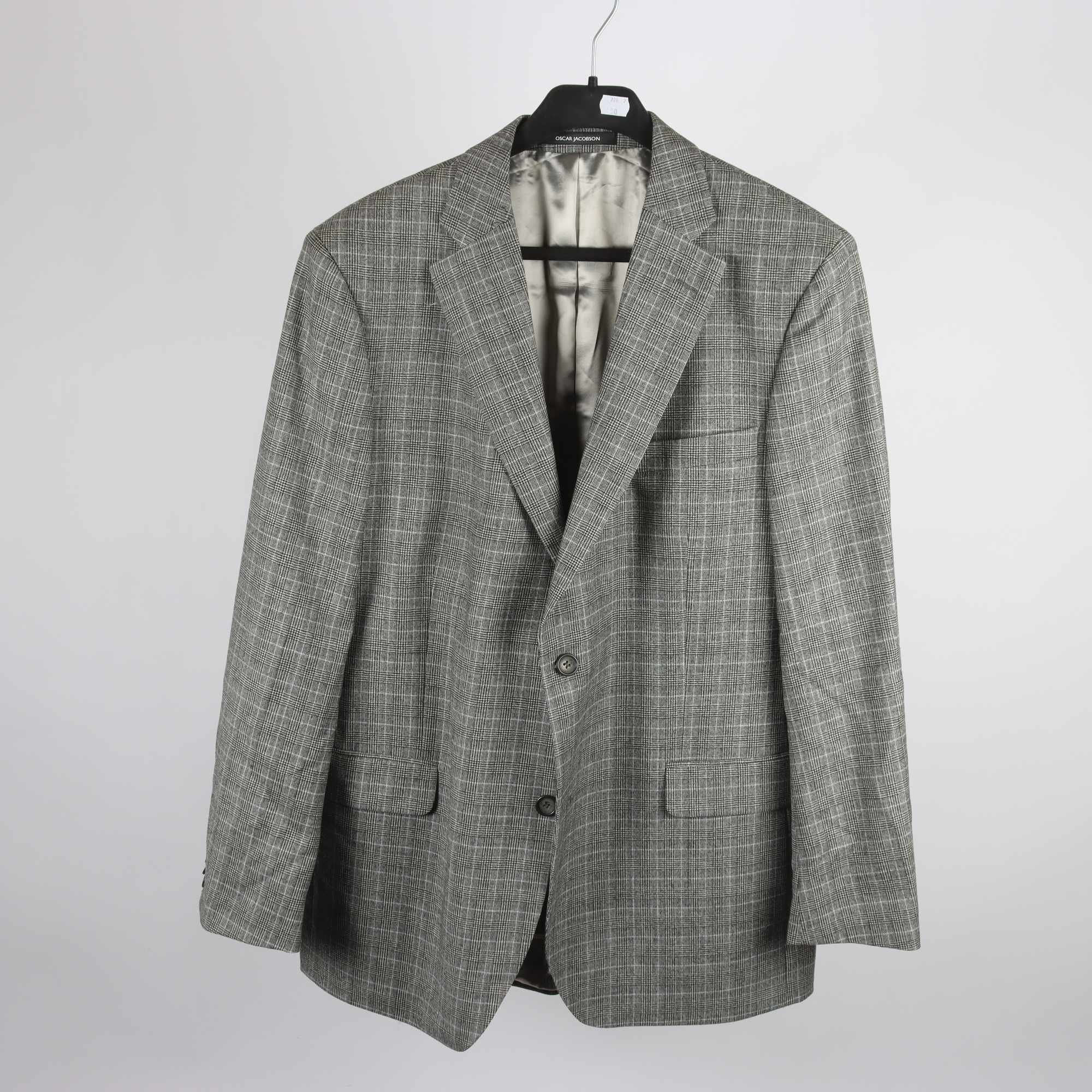 Kavaj, Oscar Jacobson, grå, mönstrad, stl. 54