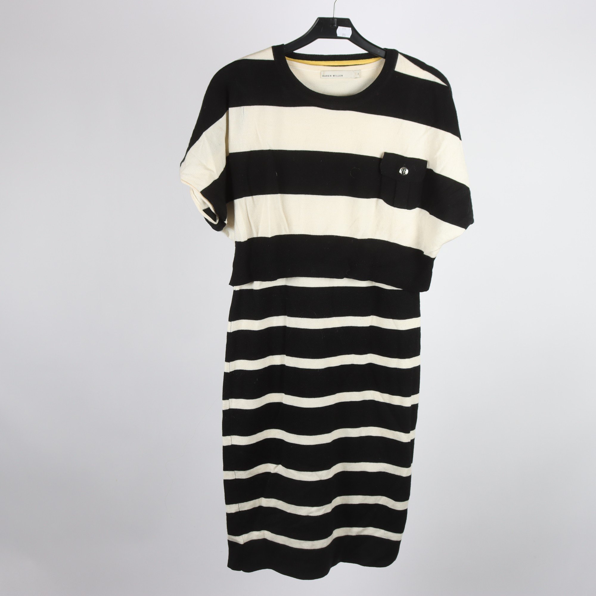 Klänning, Karen, Millen, svart, vit, randig, stl. 3 (M)