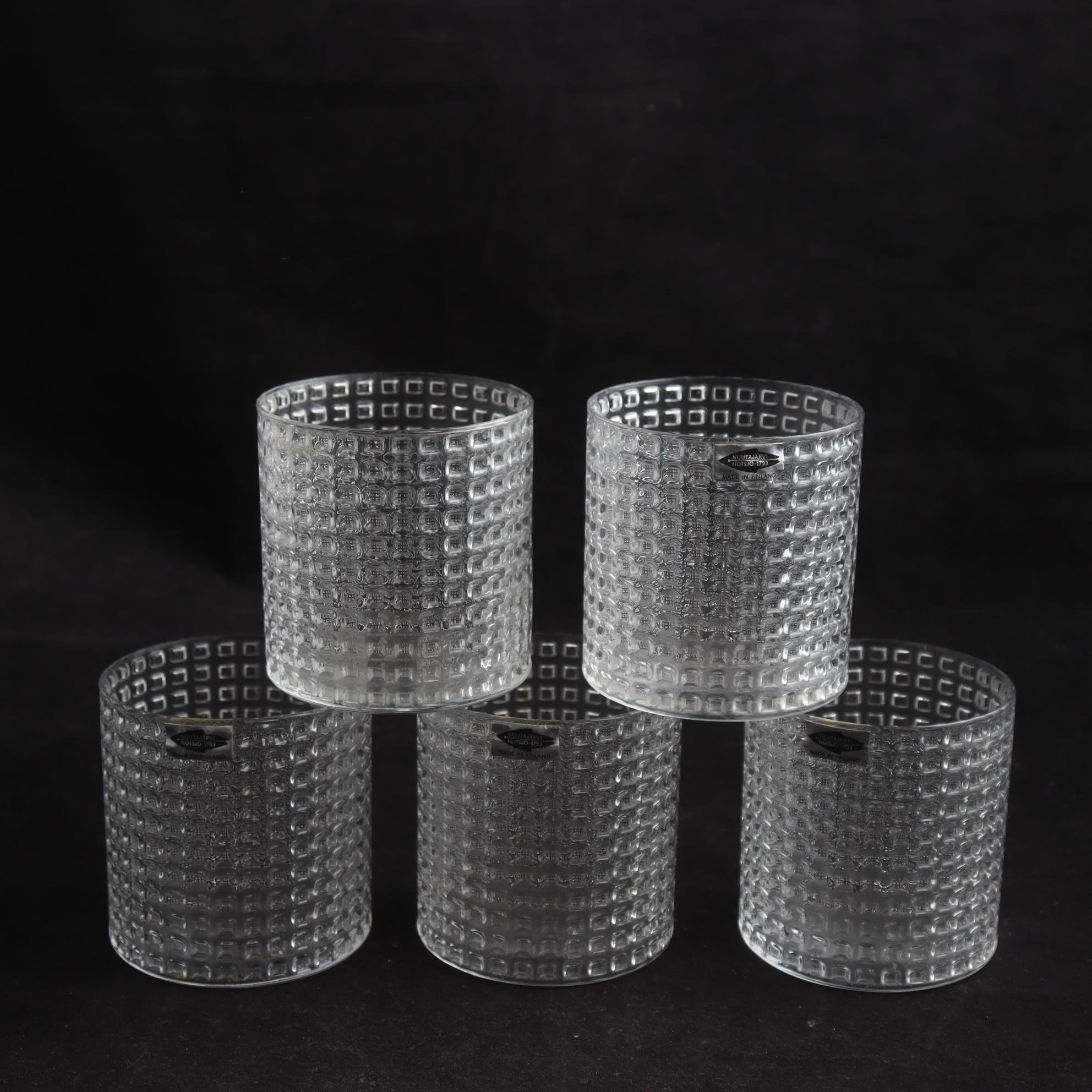 Glas, Kaj Franck, Nuutajärvi, 60-70-tal, 5 st