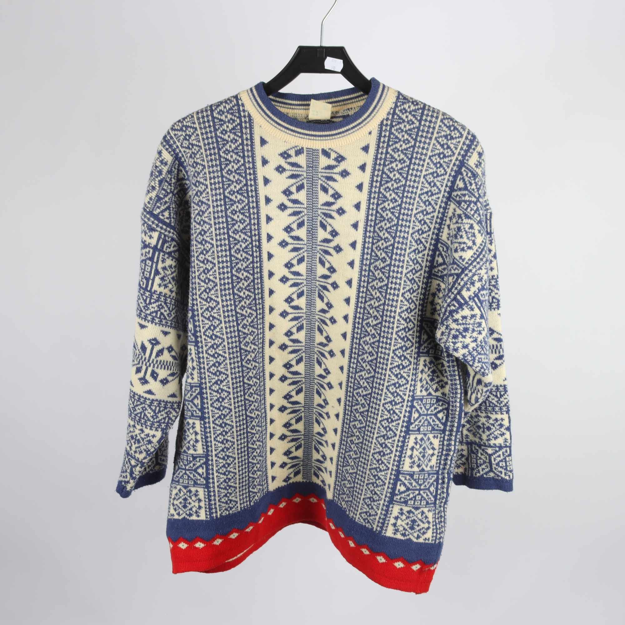 Tröja. Oilily, blå, vit, mönstrad, stl. S