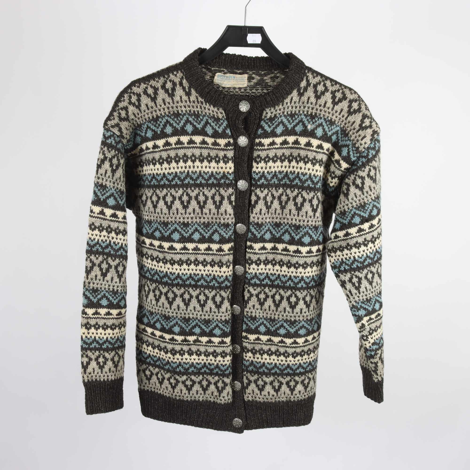 Tröja, Hosfliden Noeway, grå, blå, vit, stl ca. S/M