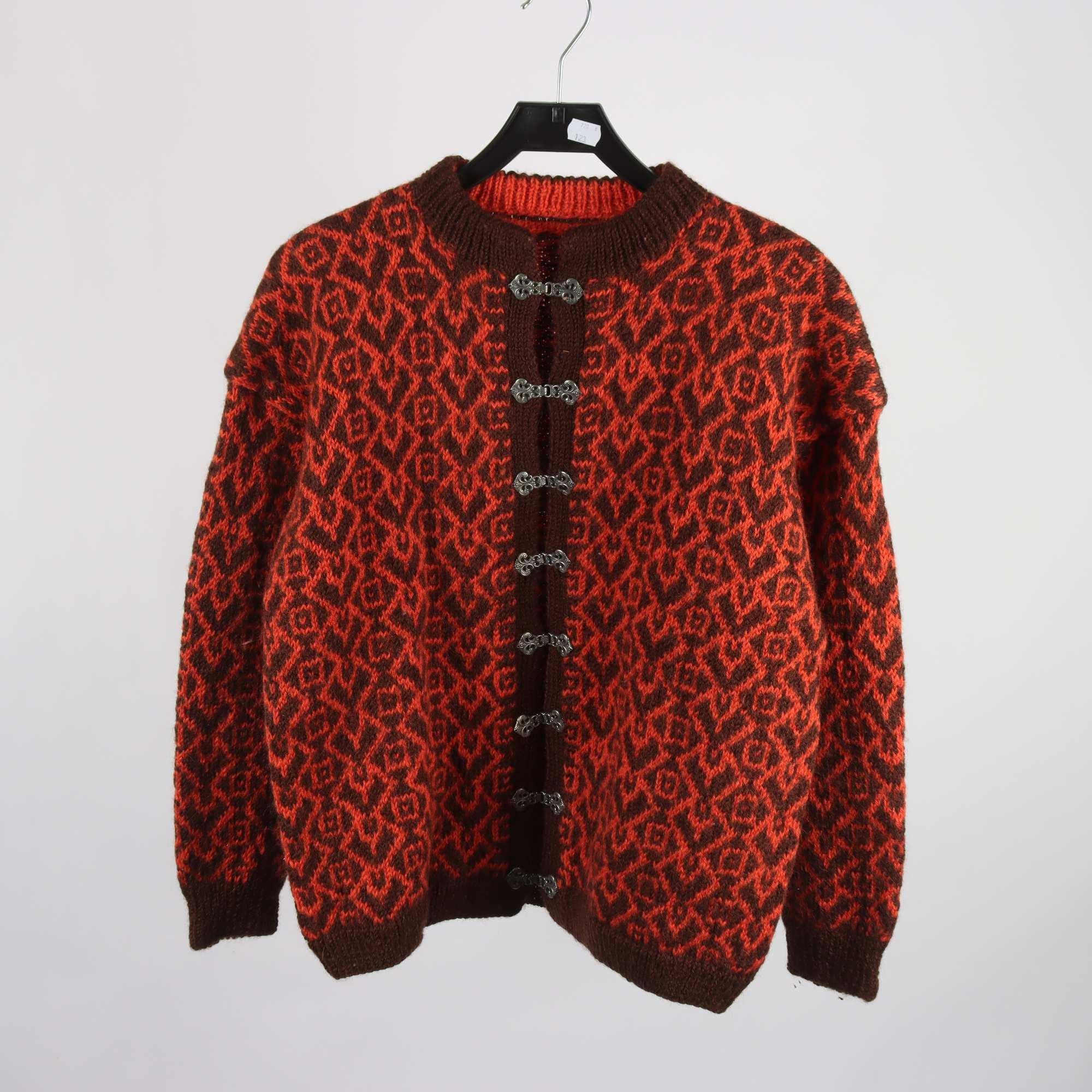 Kofta, Okänd, orange, brun, mönstrad, stl ca. M