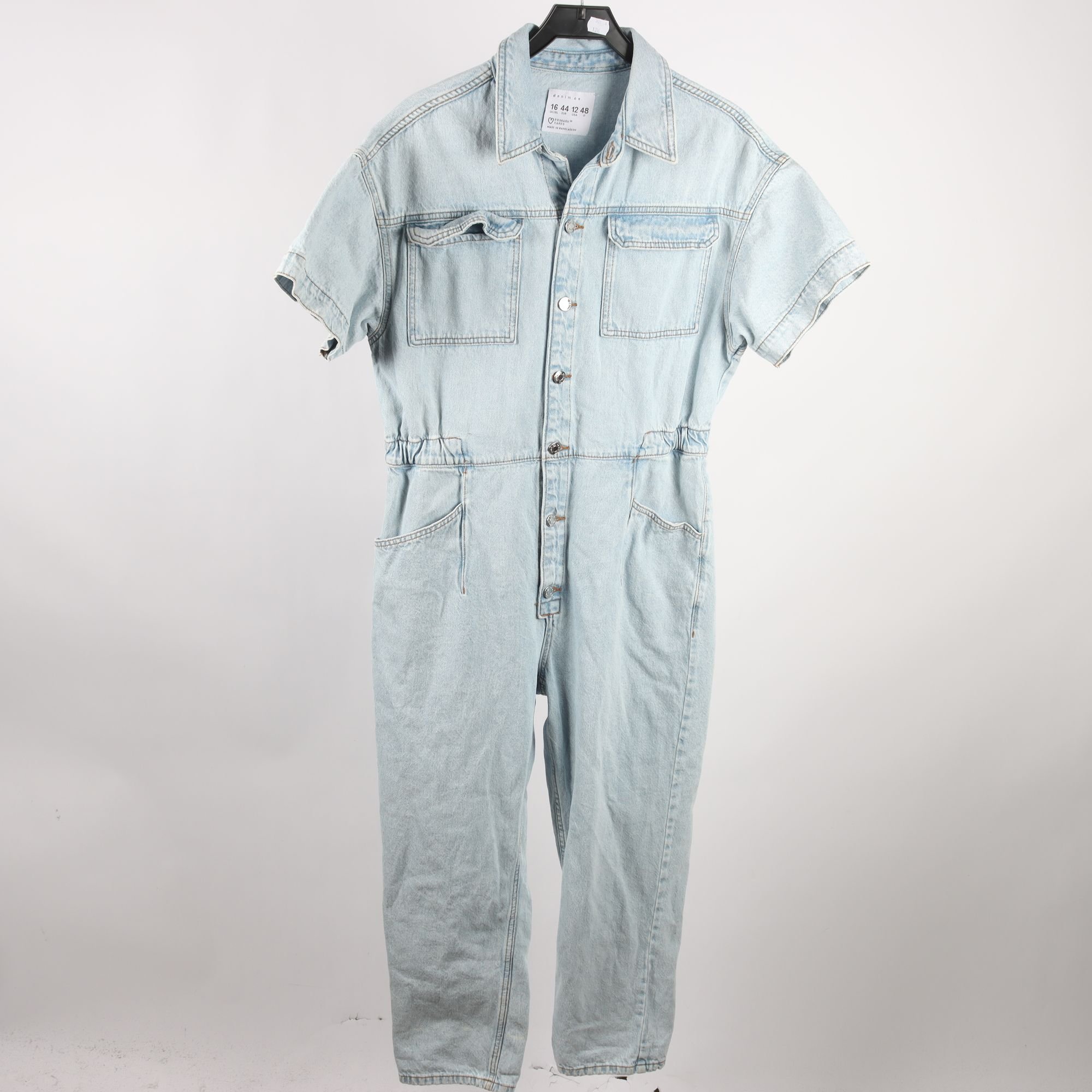 Byxdress, denim, Primark, blå, stl. 44