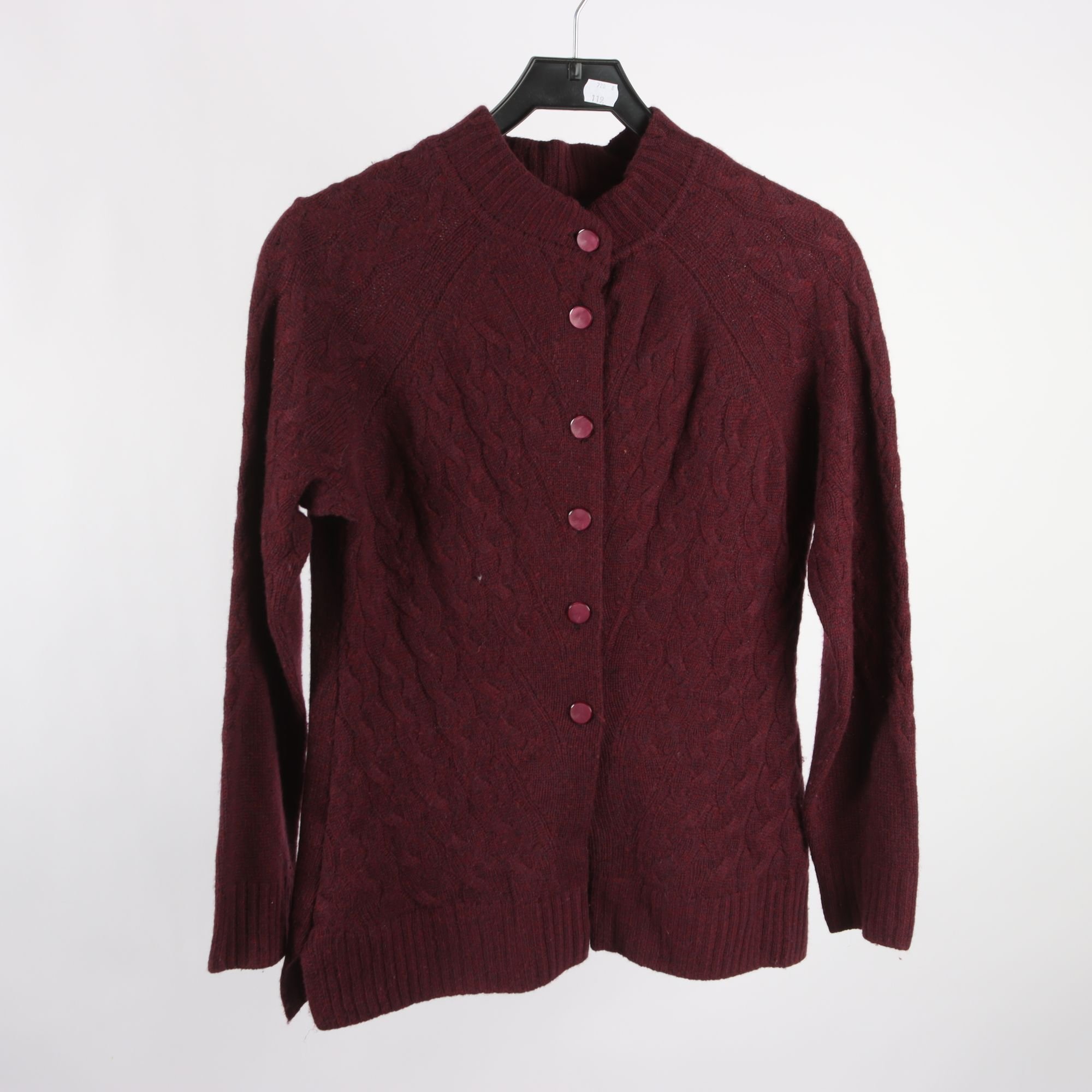 Kofta, C&A, vinröd, stl. 1 (S/M)