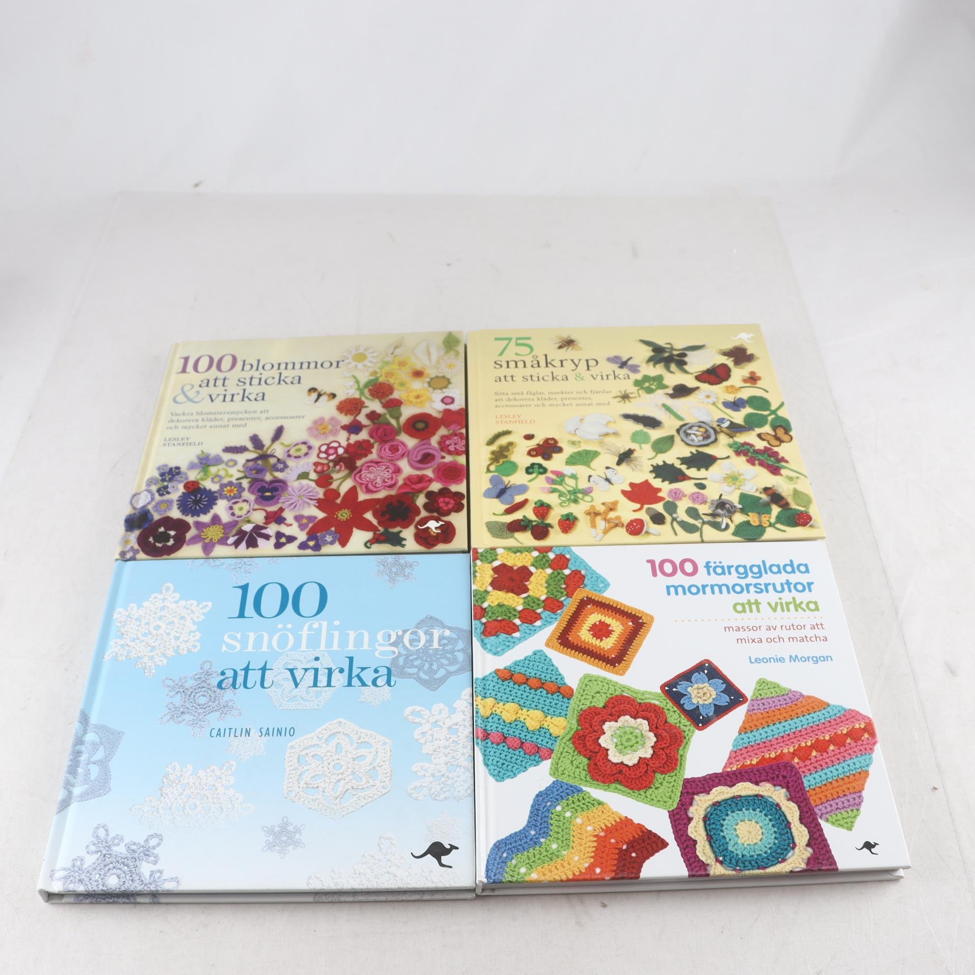 Stickning och virkning, 4 volymer från Känguru