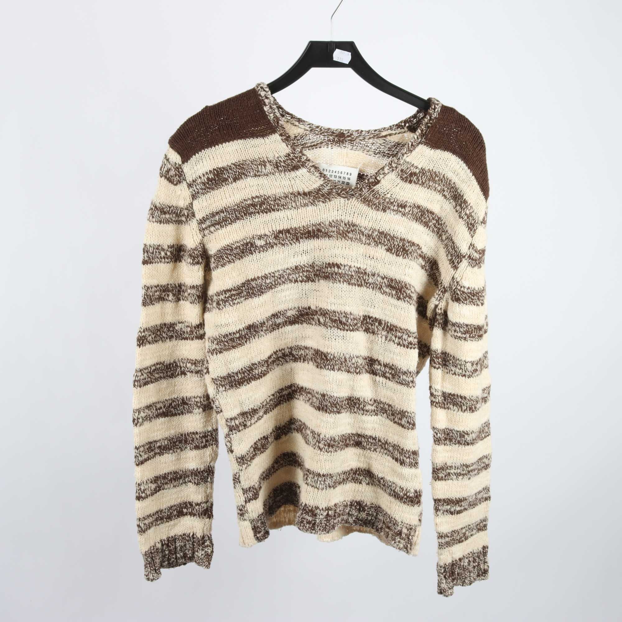 Tröja, Martin Margiela, brun, beige, stl. 10 (M)