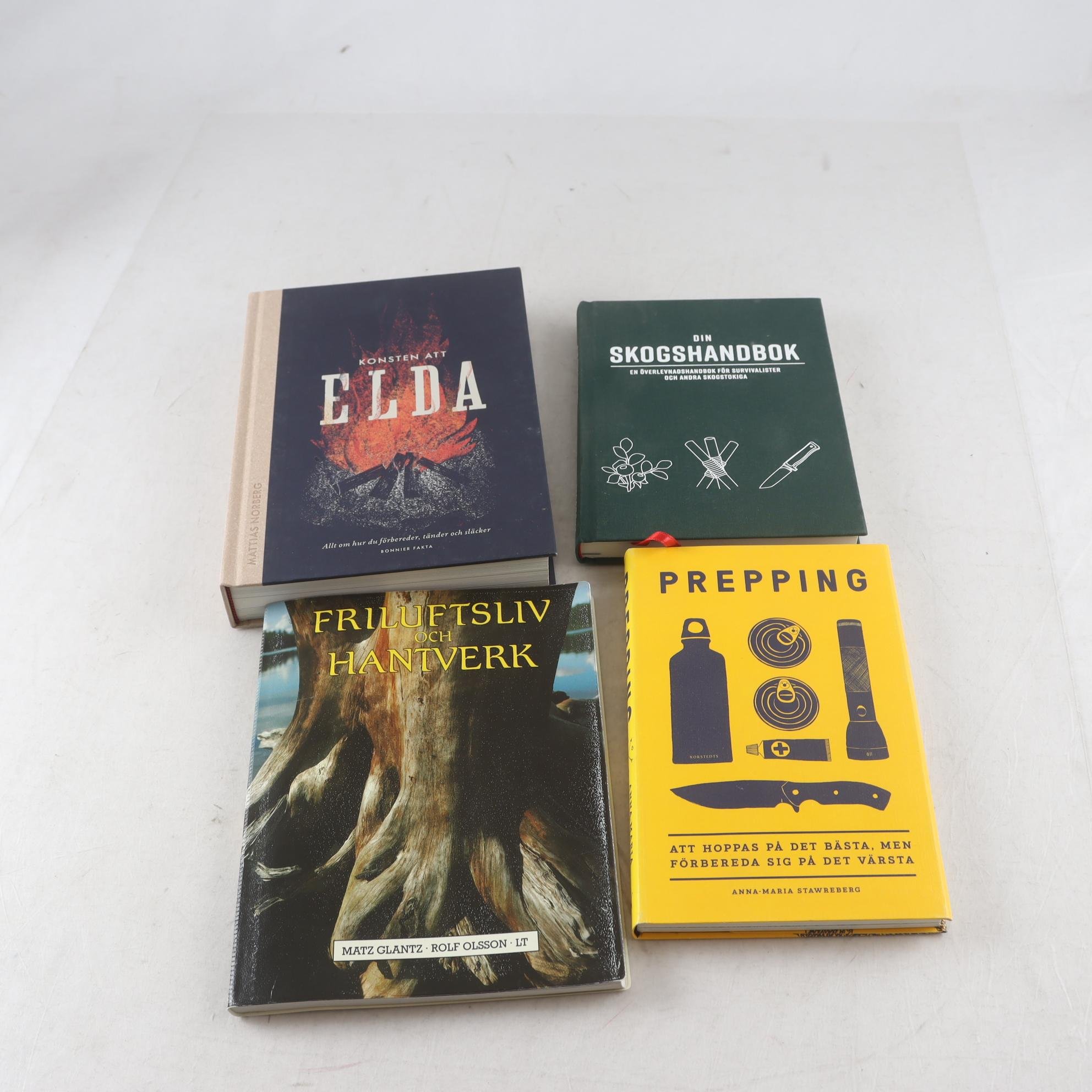 Överlevnadshandböcker, paket med 4 volymer