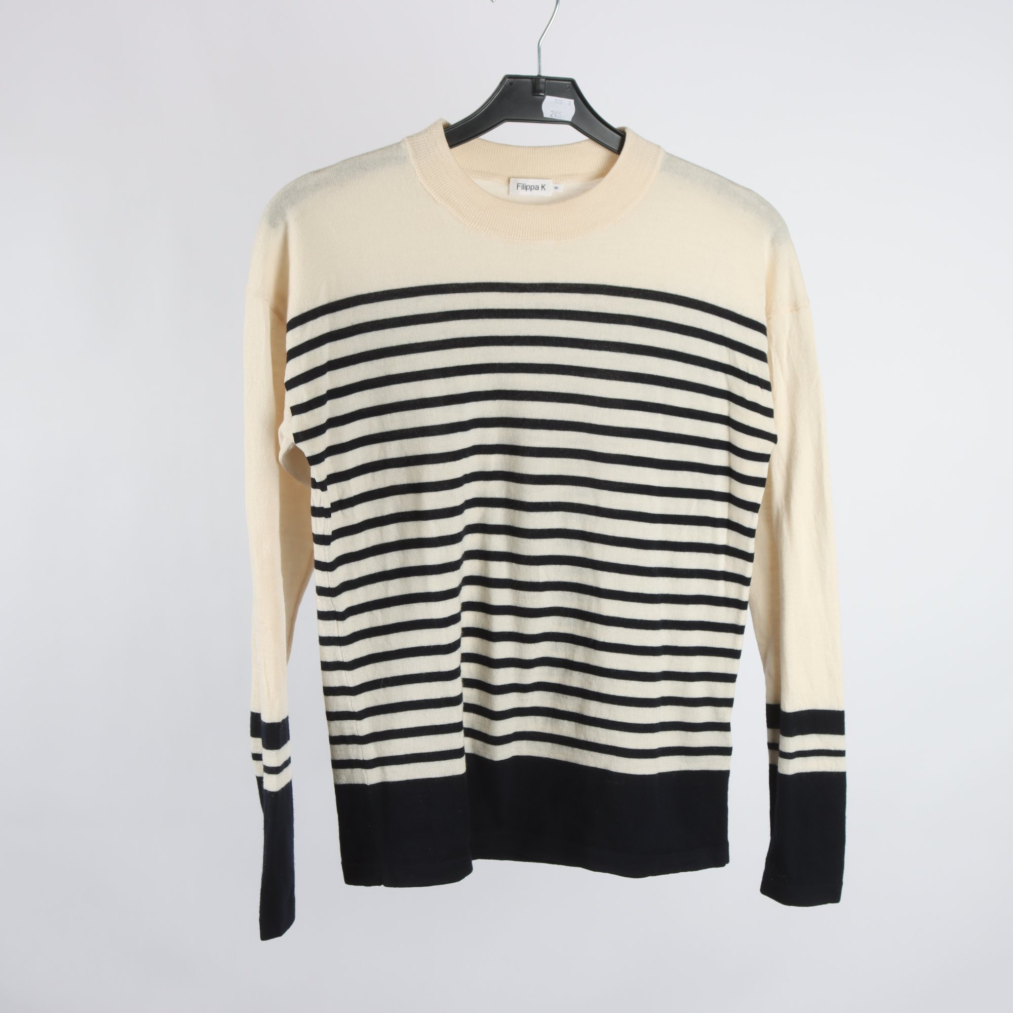 Tröja, Filippa K, offwhite, blå, randig, stl. XS