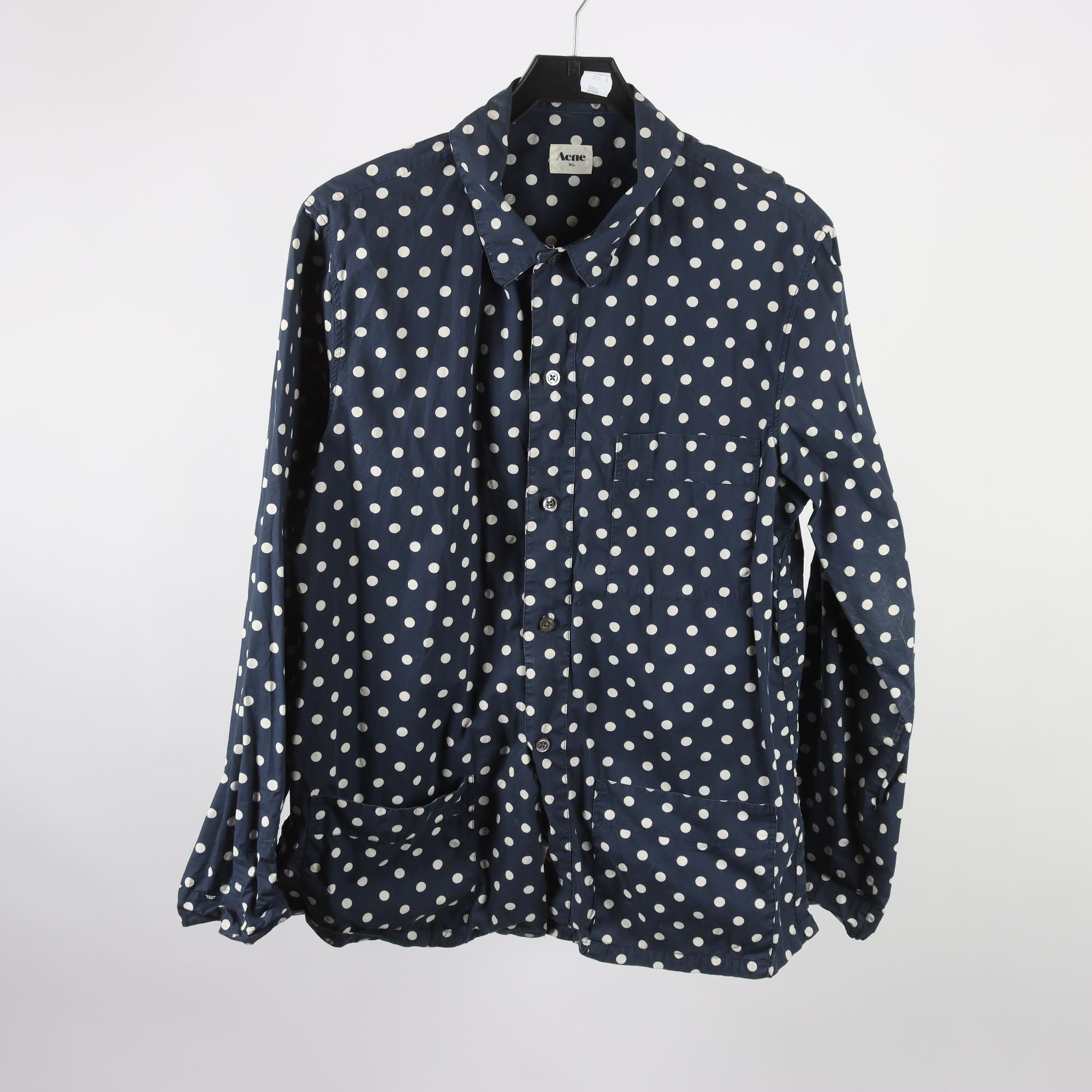 Skjorta, Acne , blå, vit, prickig, stl. XL