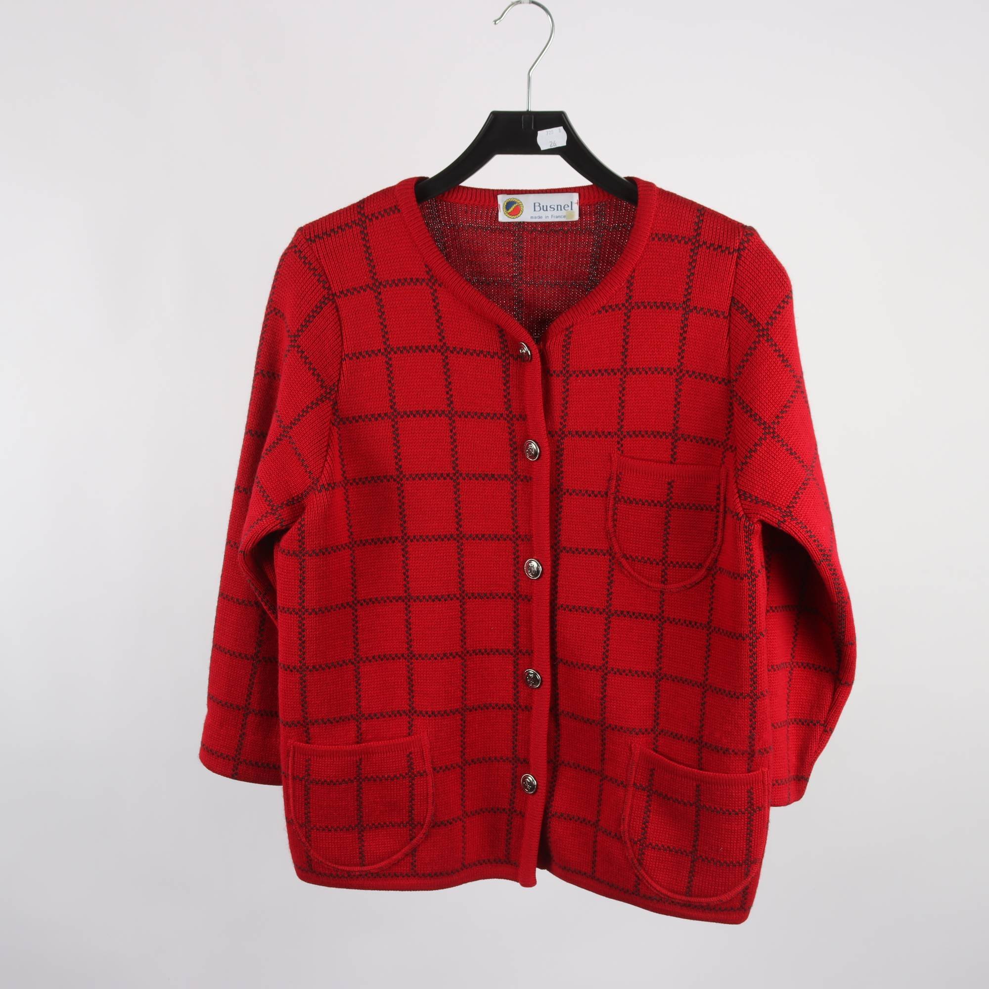 Kofta, Busnel, röd, stl ca. S/M