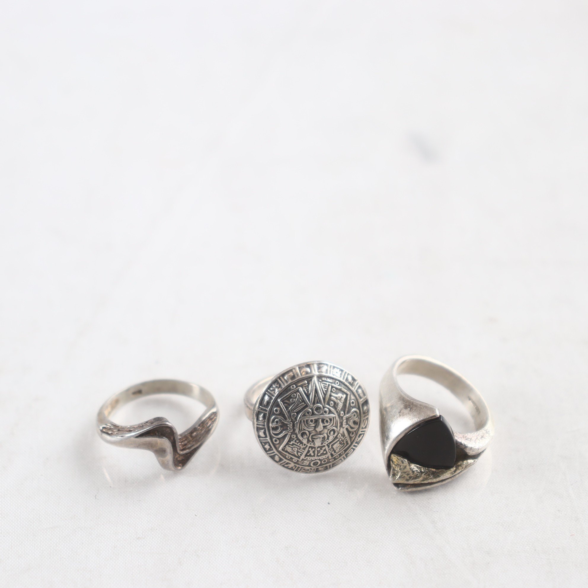 Ringar, silver, 3st, brv: 16,3 g