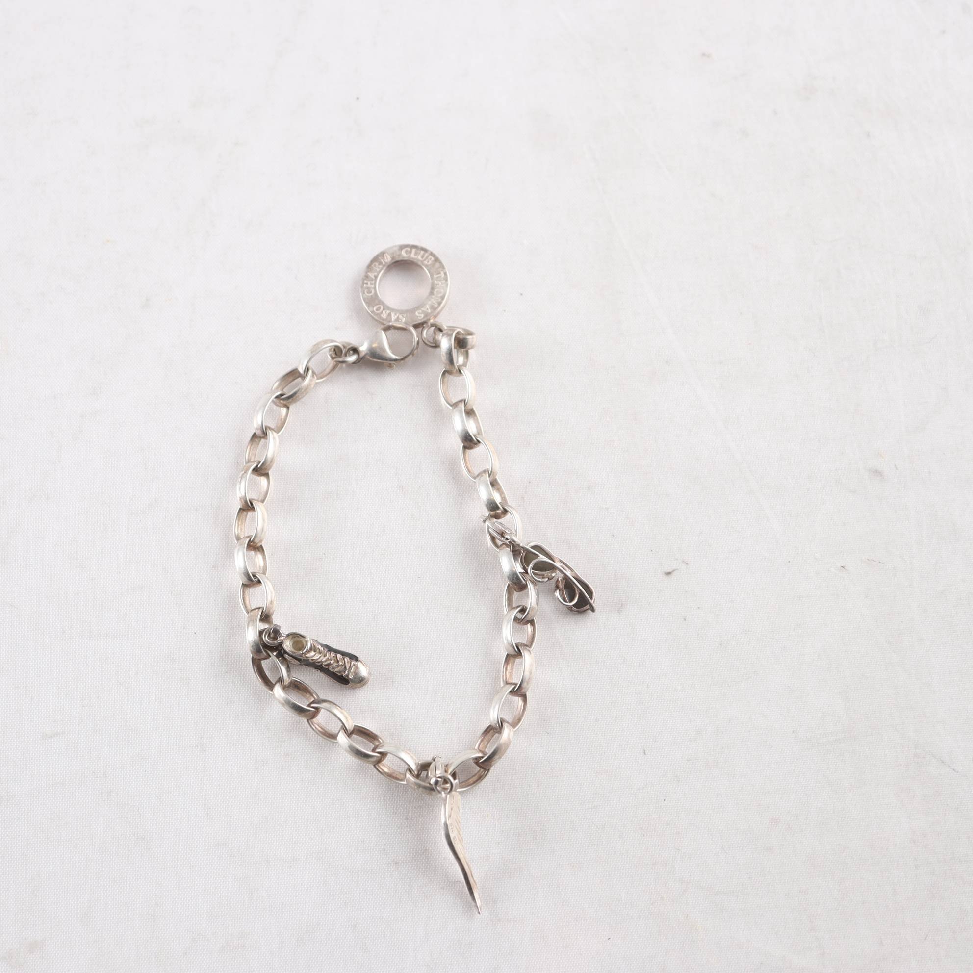 Armband, Thomas Sabo, silver, berlocker, brv: 21,4 g