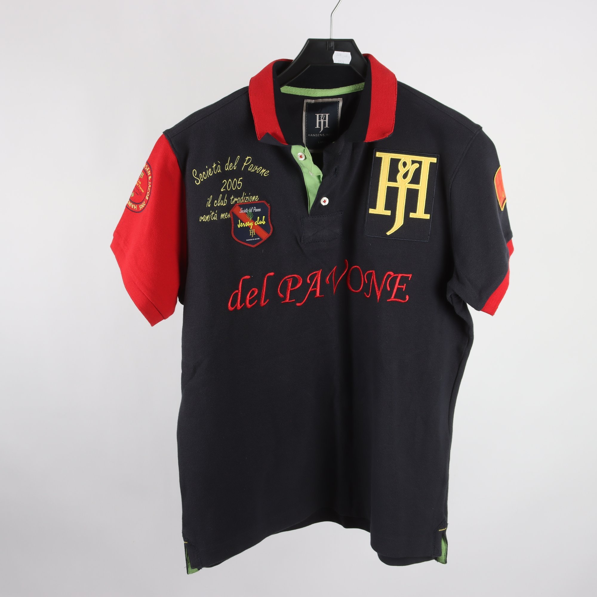 Piké, Hansen & Jacob, Del Pavone, svart, stl. L.