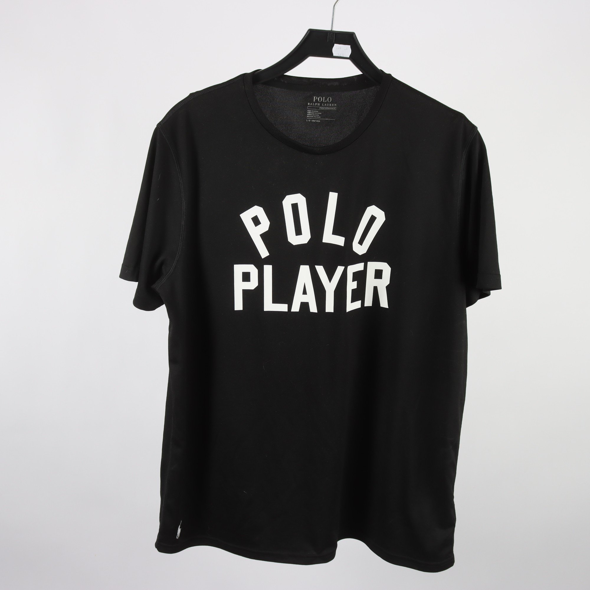 T-shirt, Polo Ralph Lauren, svart, vit, stl. L.