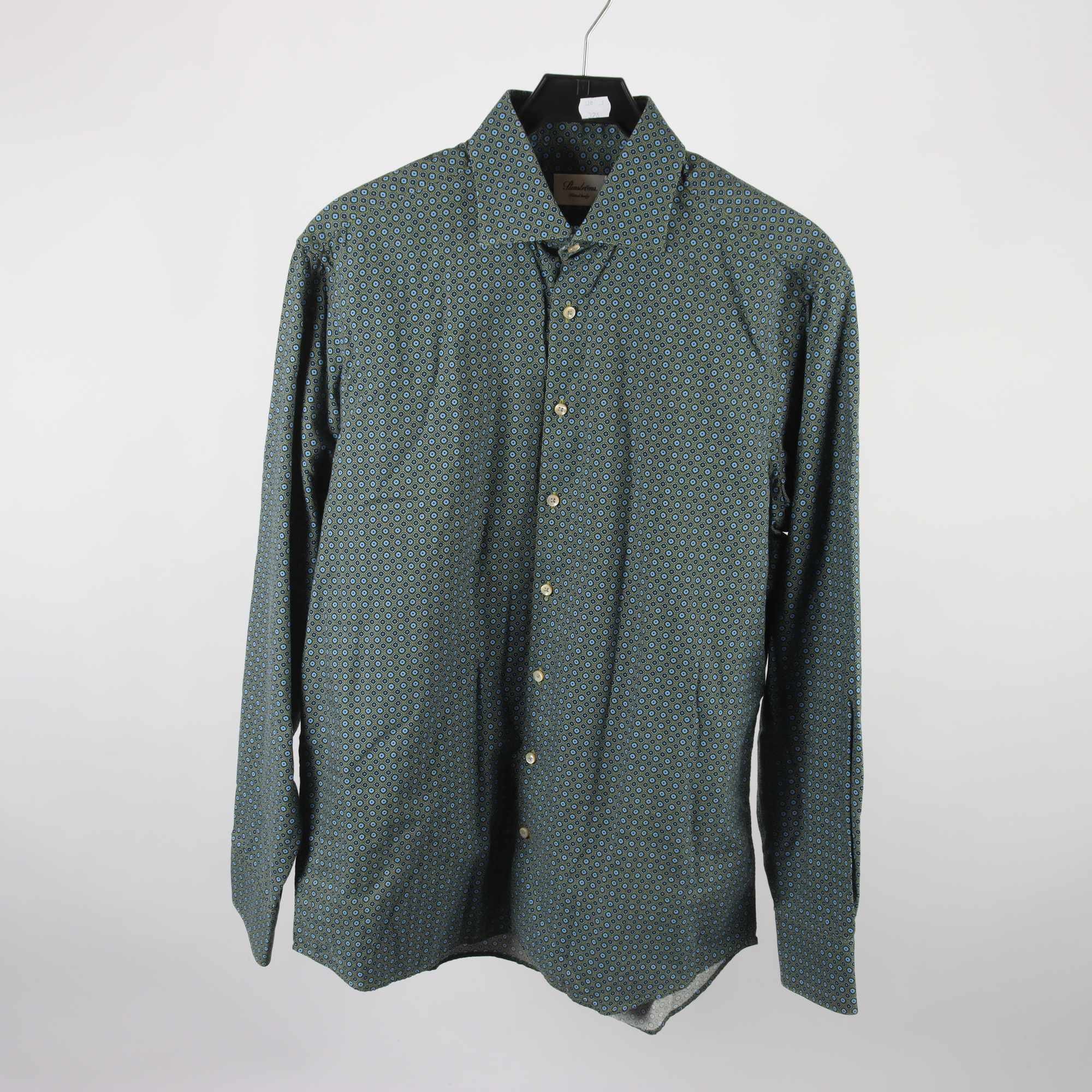 Skjorta, Stenströms, blå, grön, mönstrad, stl. 41.