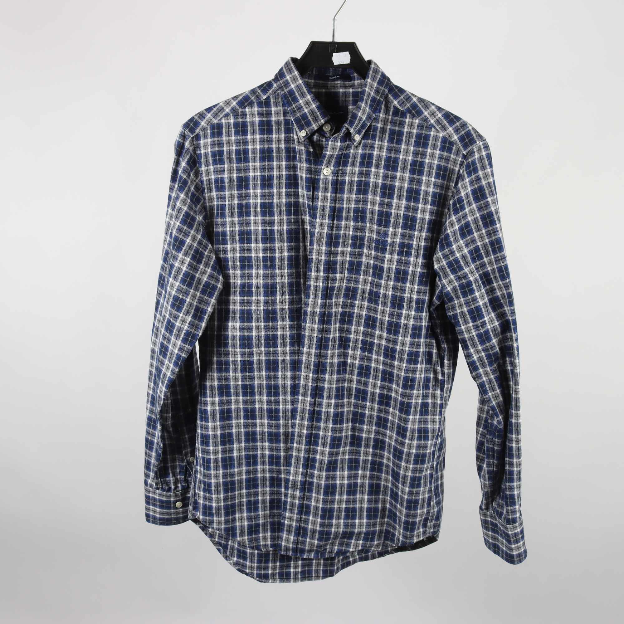 Skjorta, Gant, blå, rutig, stl. S.