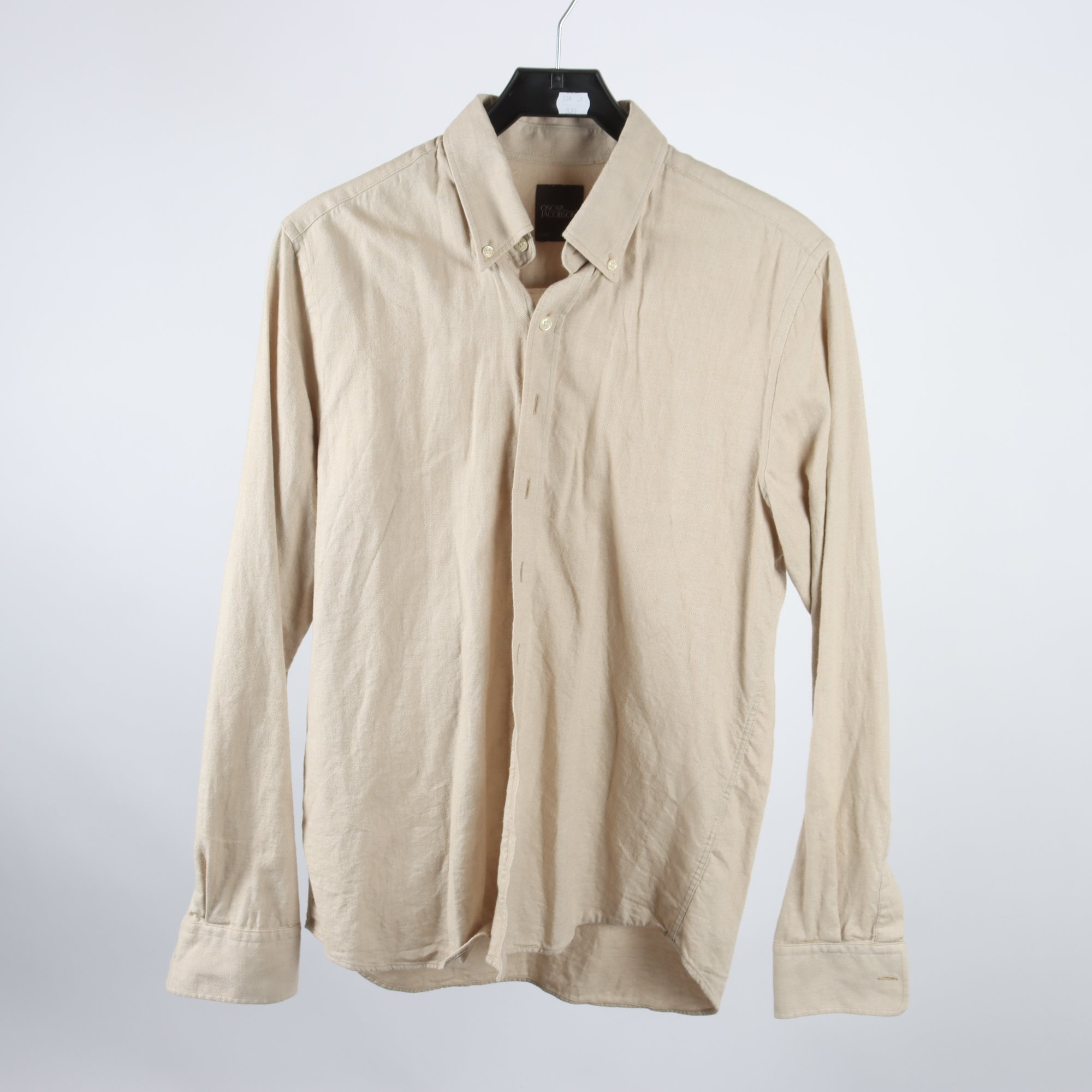 Skjorta, Oscar Jacobson, beige, flanell, stl. M.