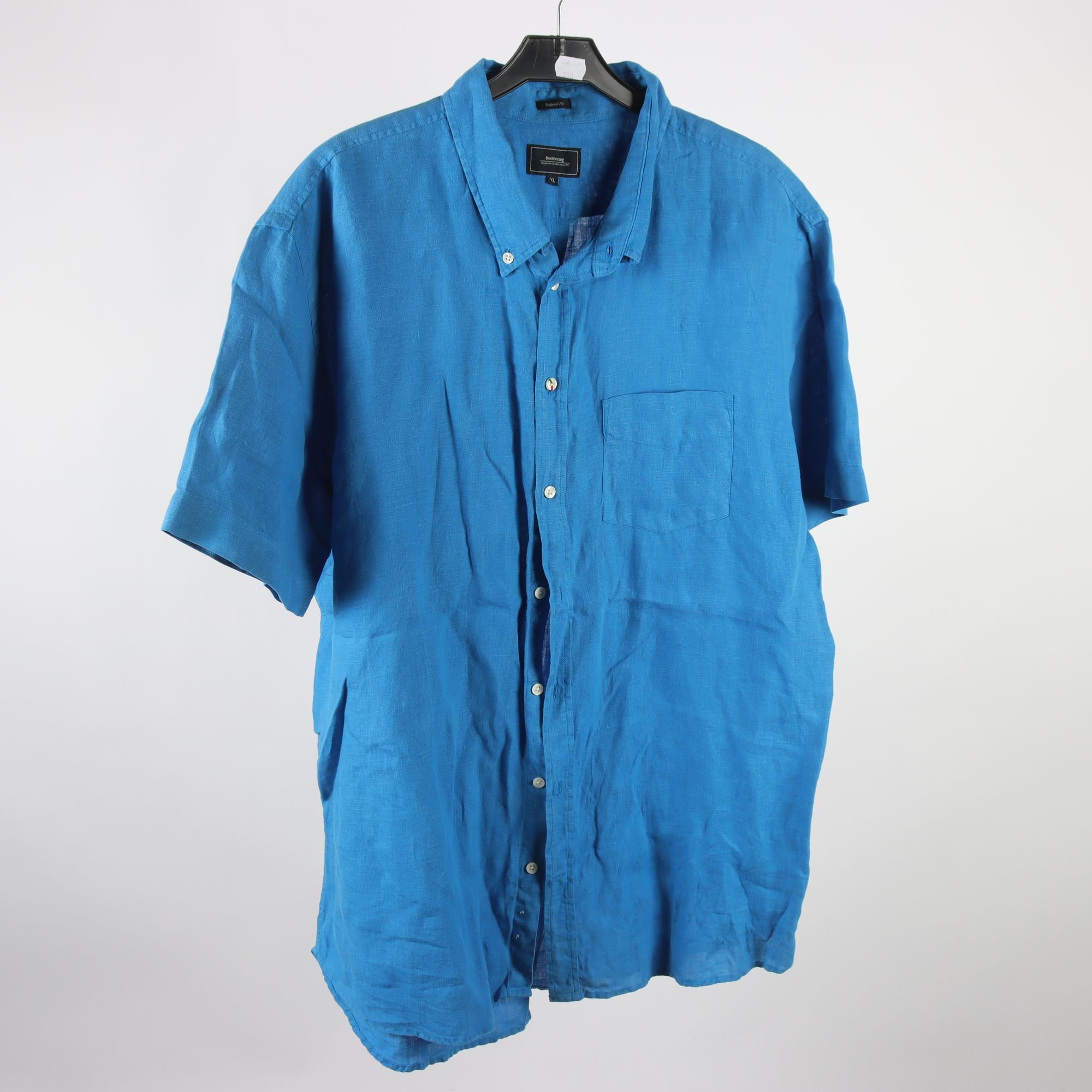 Skjorta, Boomerang, blå, lin, stl. XL.