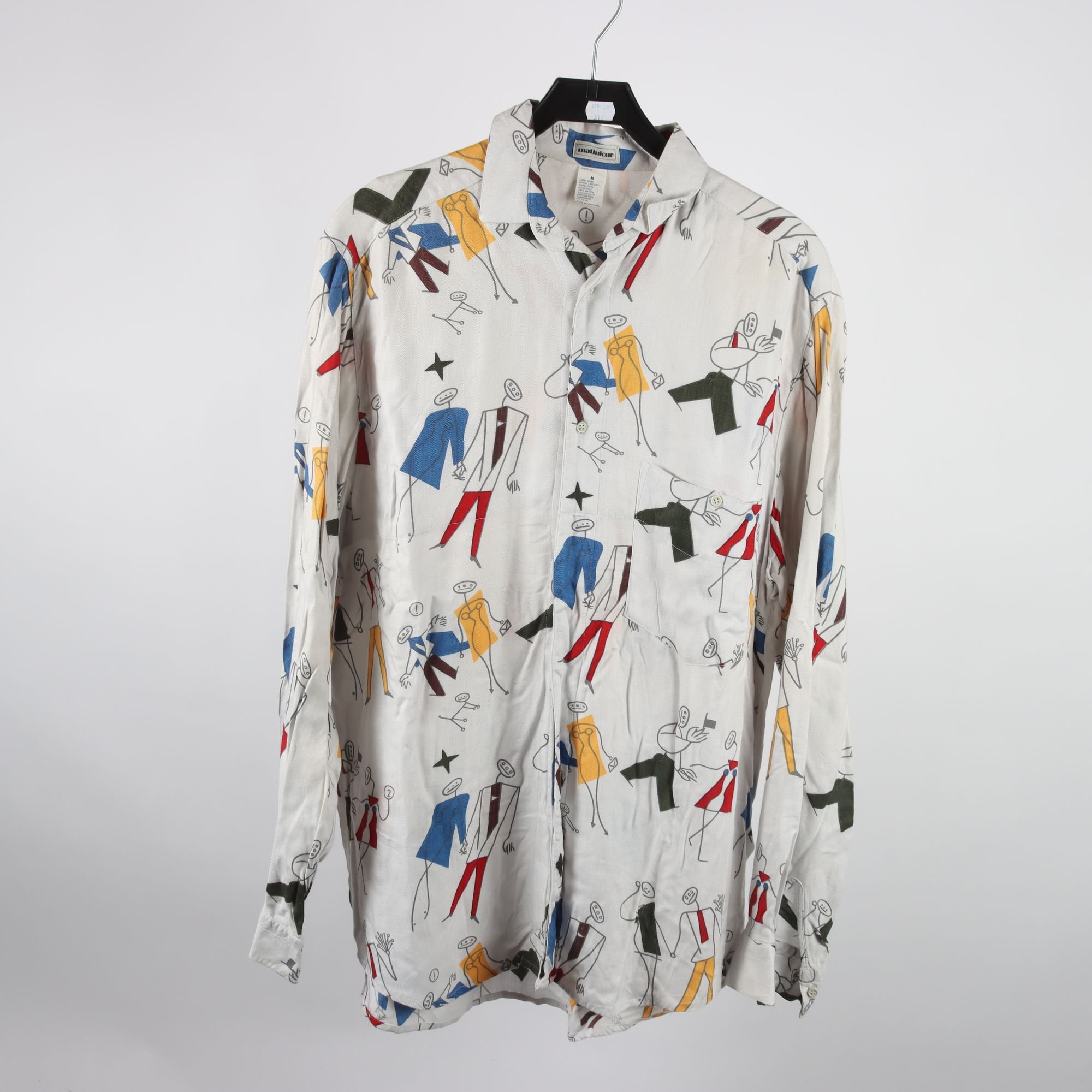 Skjorta, Matinique, grå, mönstrad, blå, gul, stl. M.