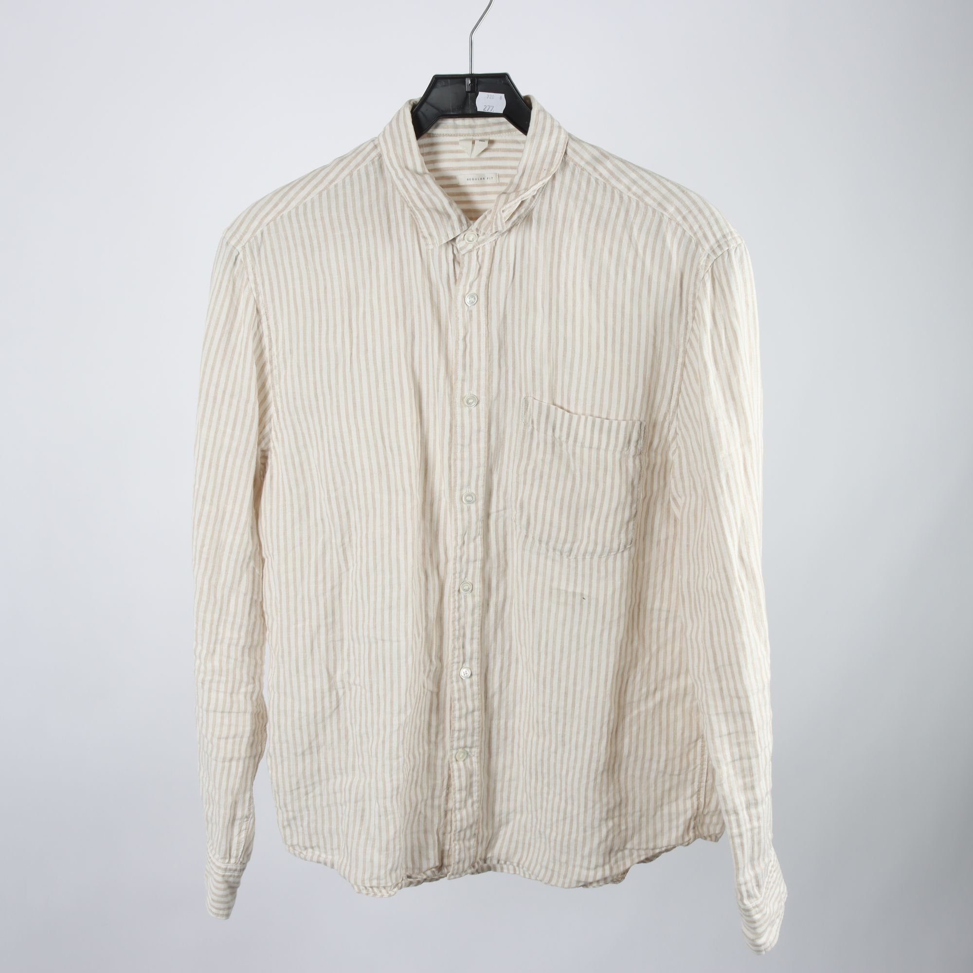 Skjorta, Arket, beige, vit, randig, stl. 48