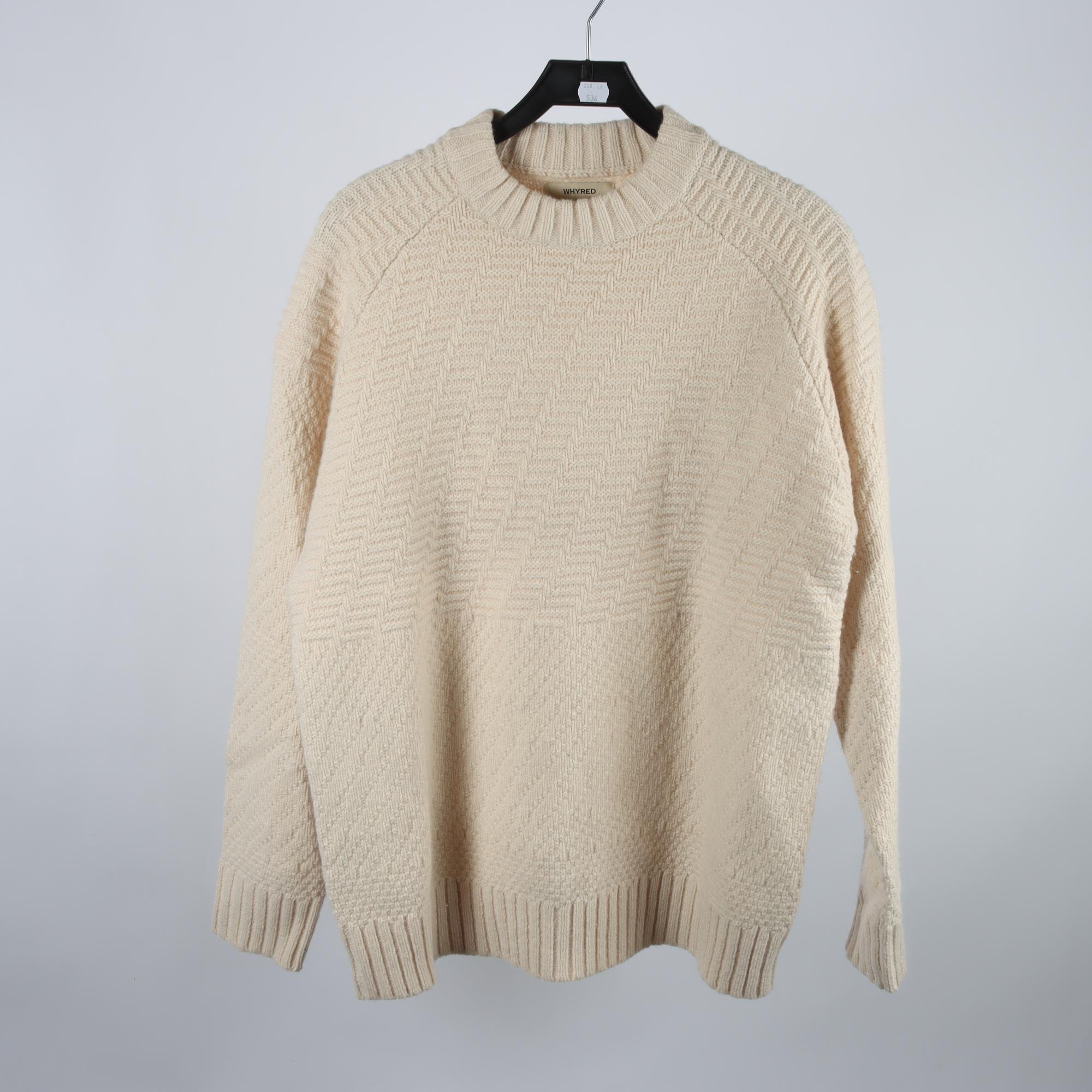 Tröja, Whyren, offwhite, lammull, stl. L.