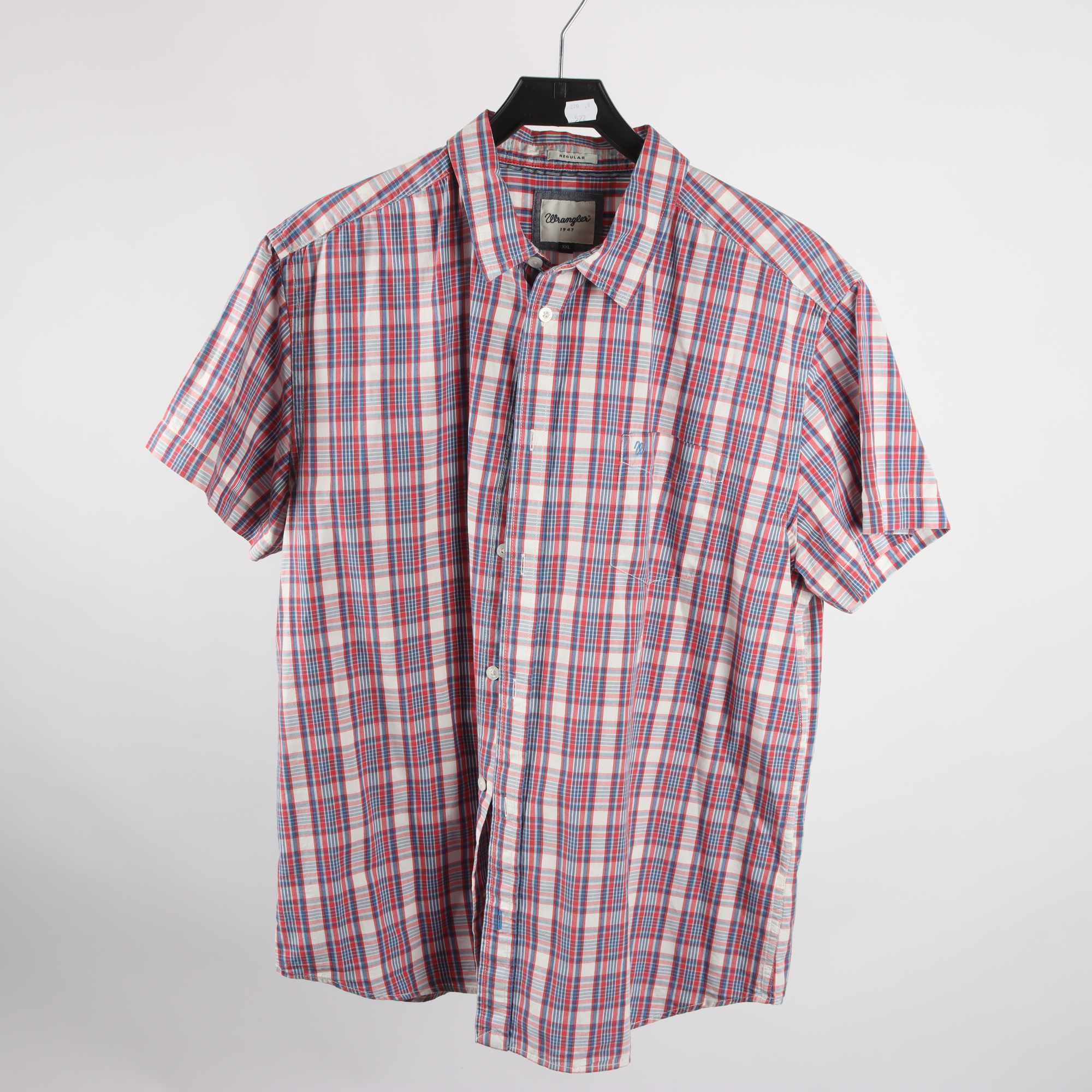 Skjorta, Wrangler, rutig, röd, blå, stl. XXL.