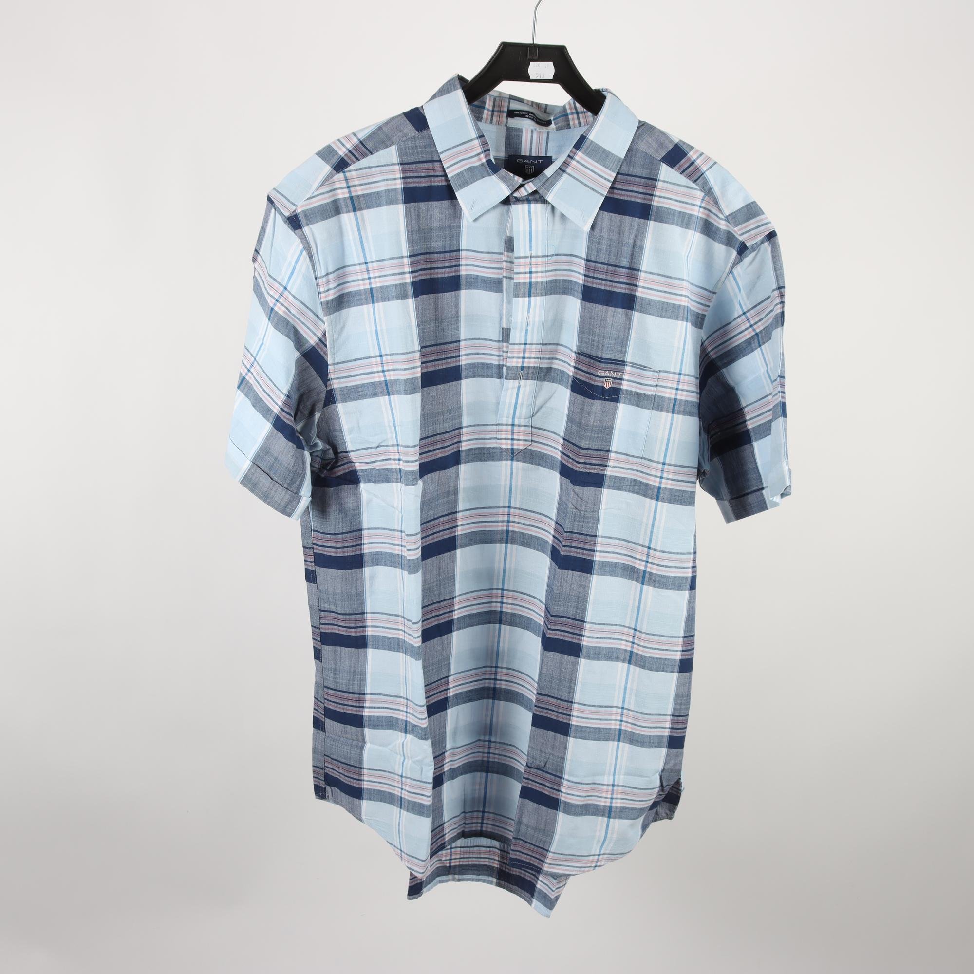 Skjorta, Gant, rutig, blå, stl. 2XL.