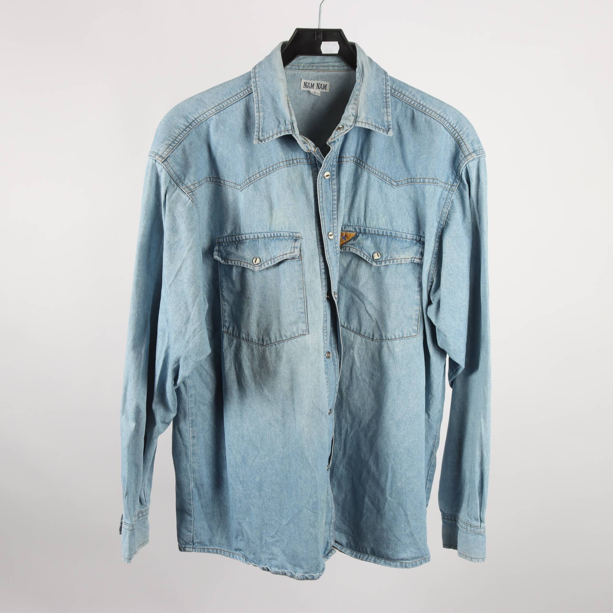 Jeansskjorta, Nam Nam, blå, retro, stl. L.