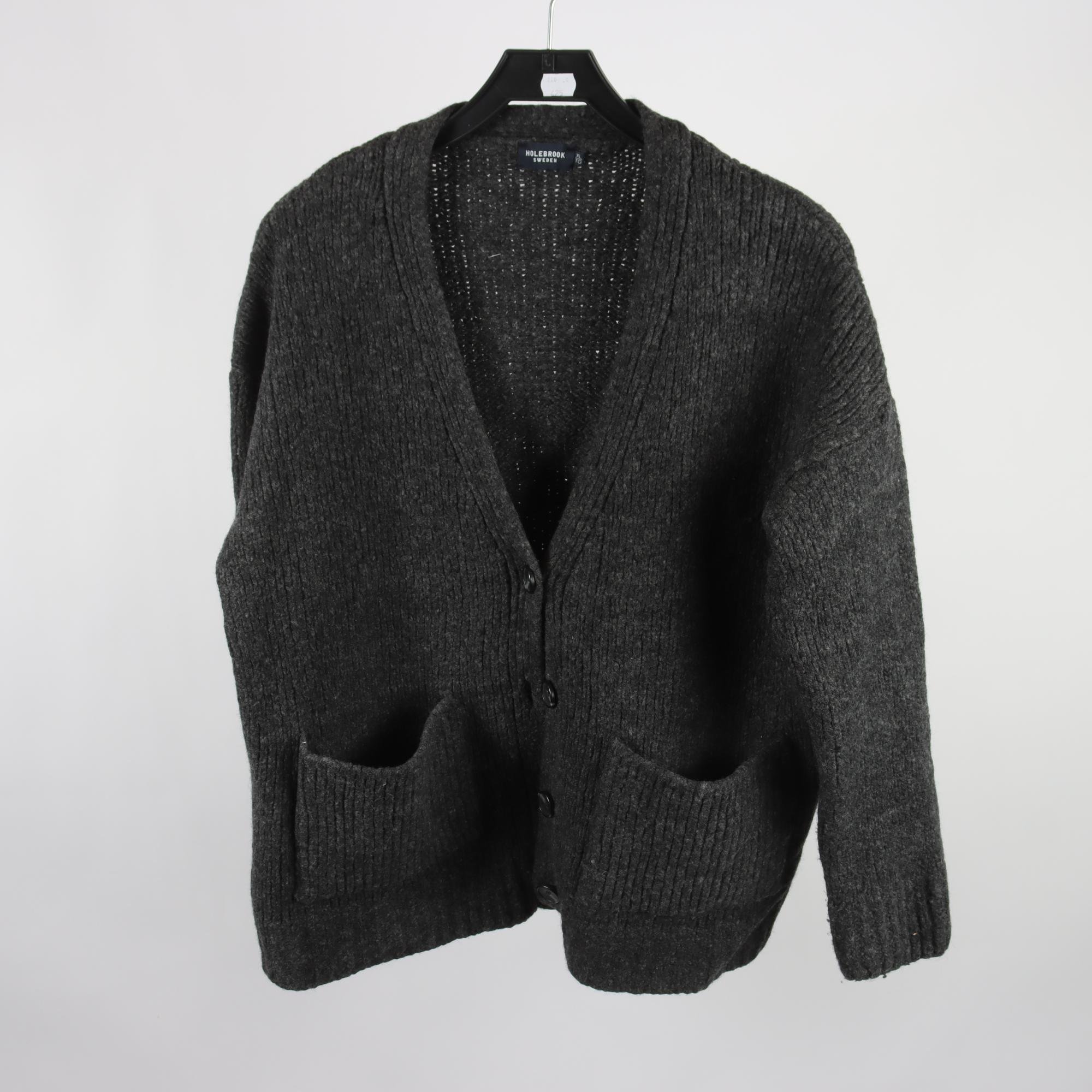 Kofta, Holebrook, grå, ull, stl. XL.