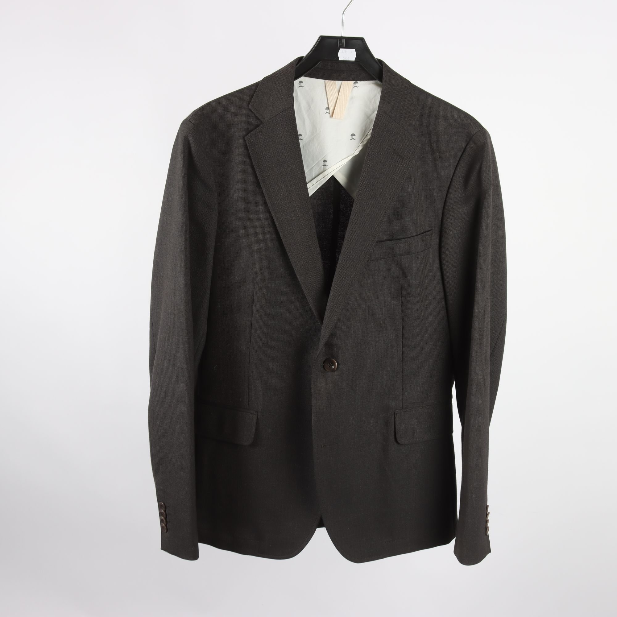 Kavaj, Oscar Jacobson, grå/brun, ullmix, stl. 52.