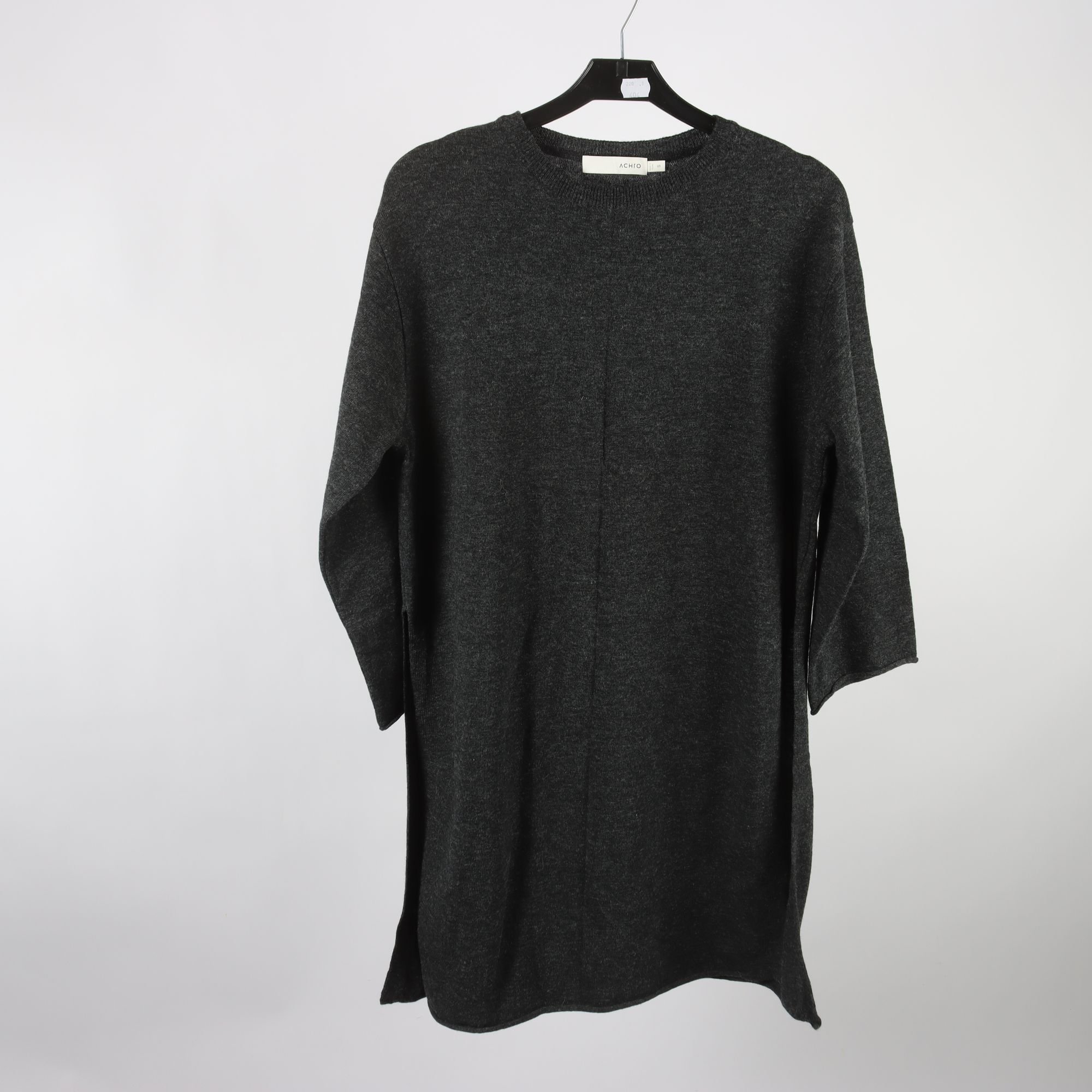 Klänning, Achio, grå, stickad, 50% ull, stl. S.
