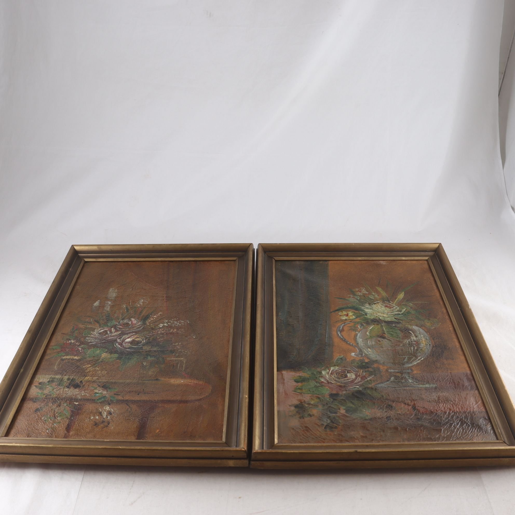 Stillében, rosor, tavlor, oidentifierad konstnär, 1800-tal. Endast avhämtning.