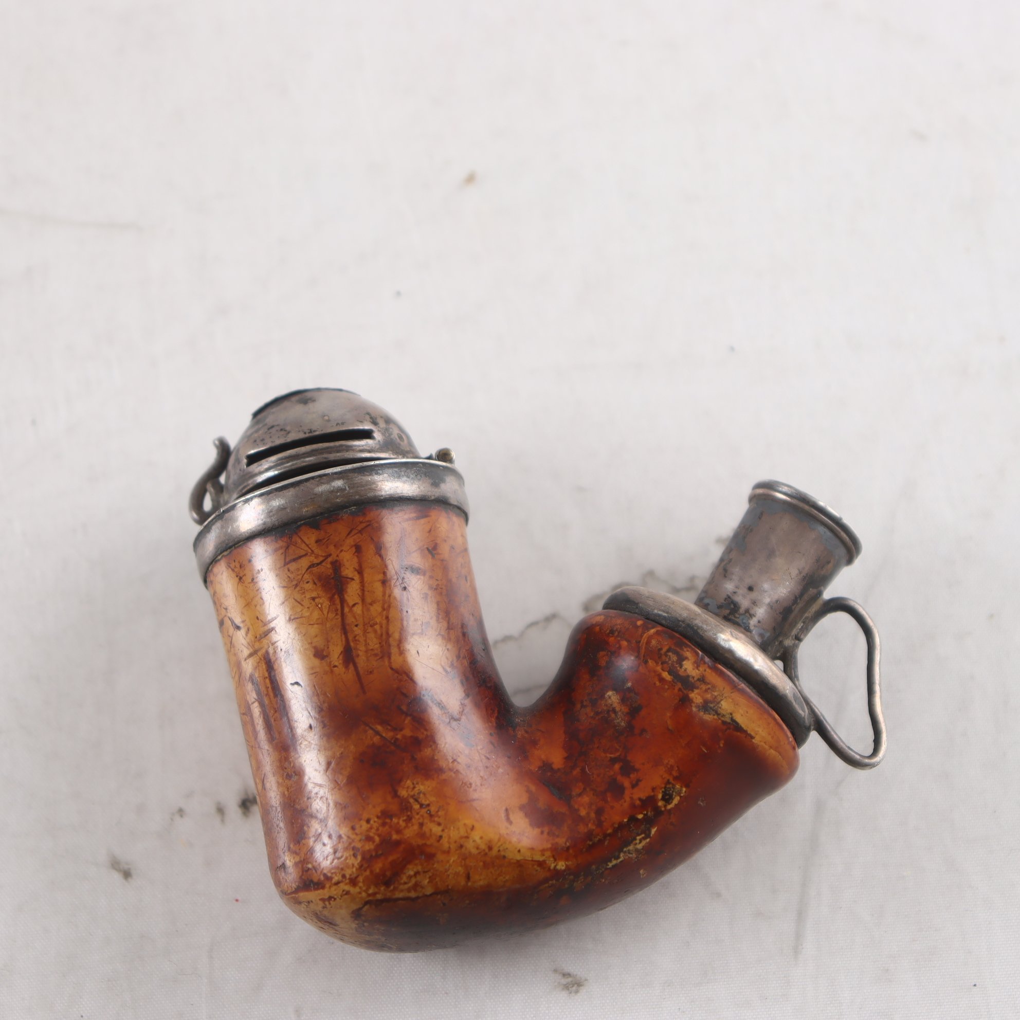 Piphuvud, havsskum, silver