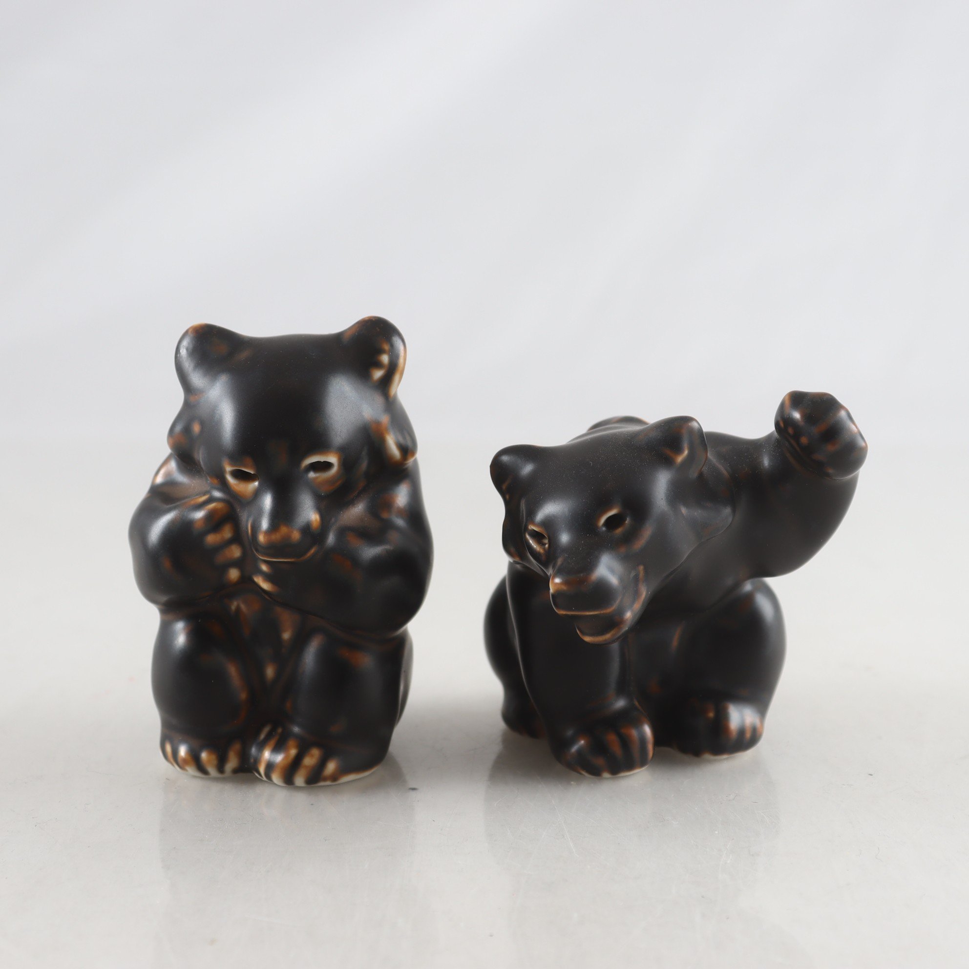 Figuriner, keramik, björnar, Knud Kyhn, Royal Copenhagen