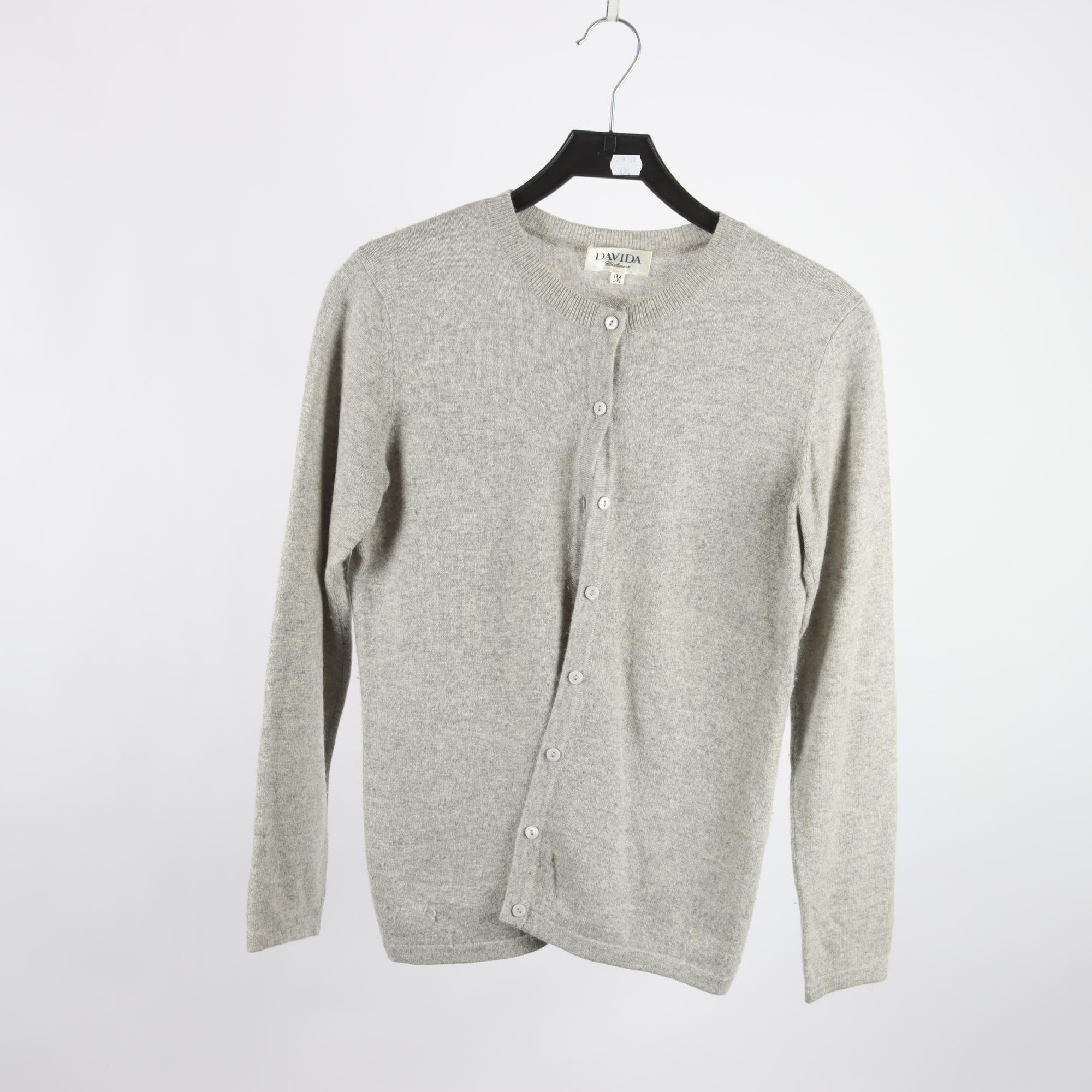 Kofta, Davida, grå, 100 cashmere, stl. M.