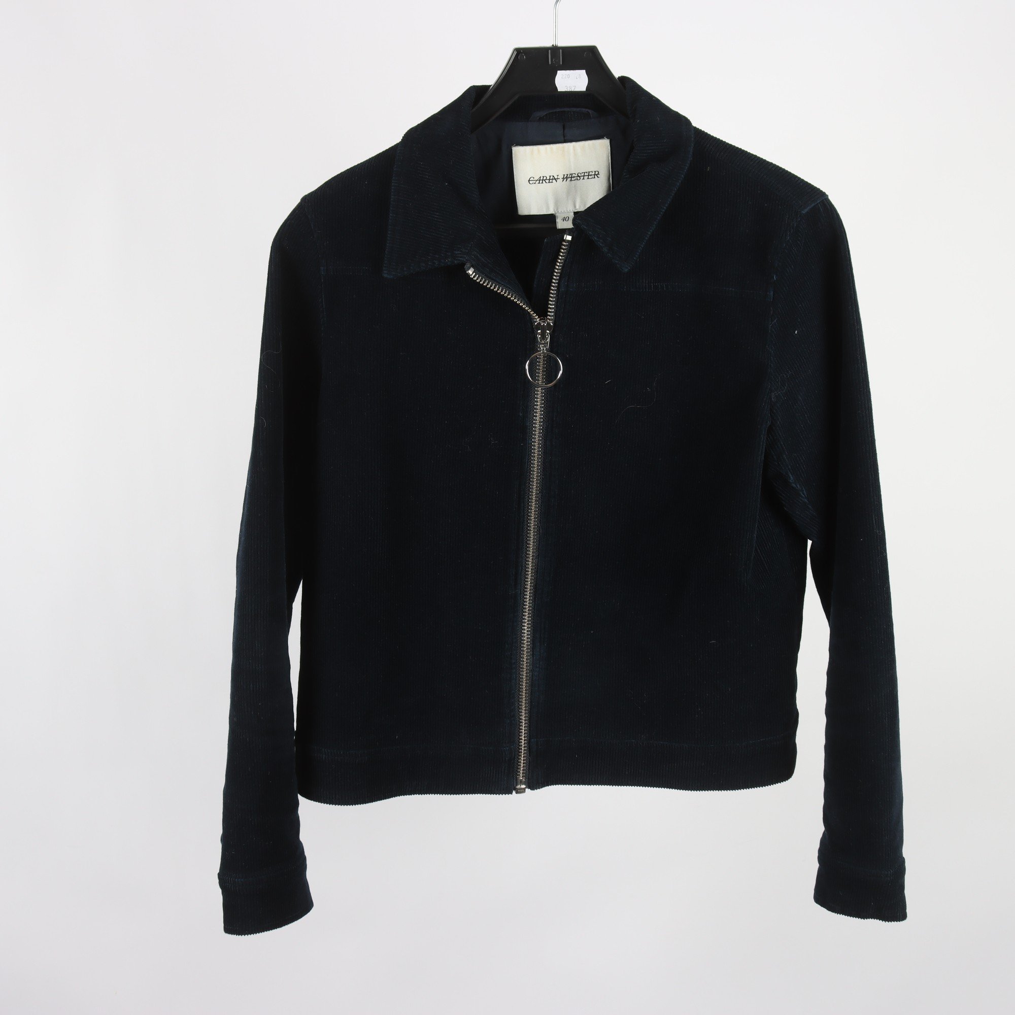 Jacka, Carin Wester, blå, manchester, stl. 40.