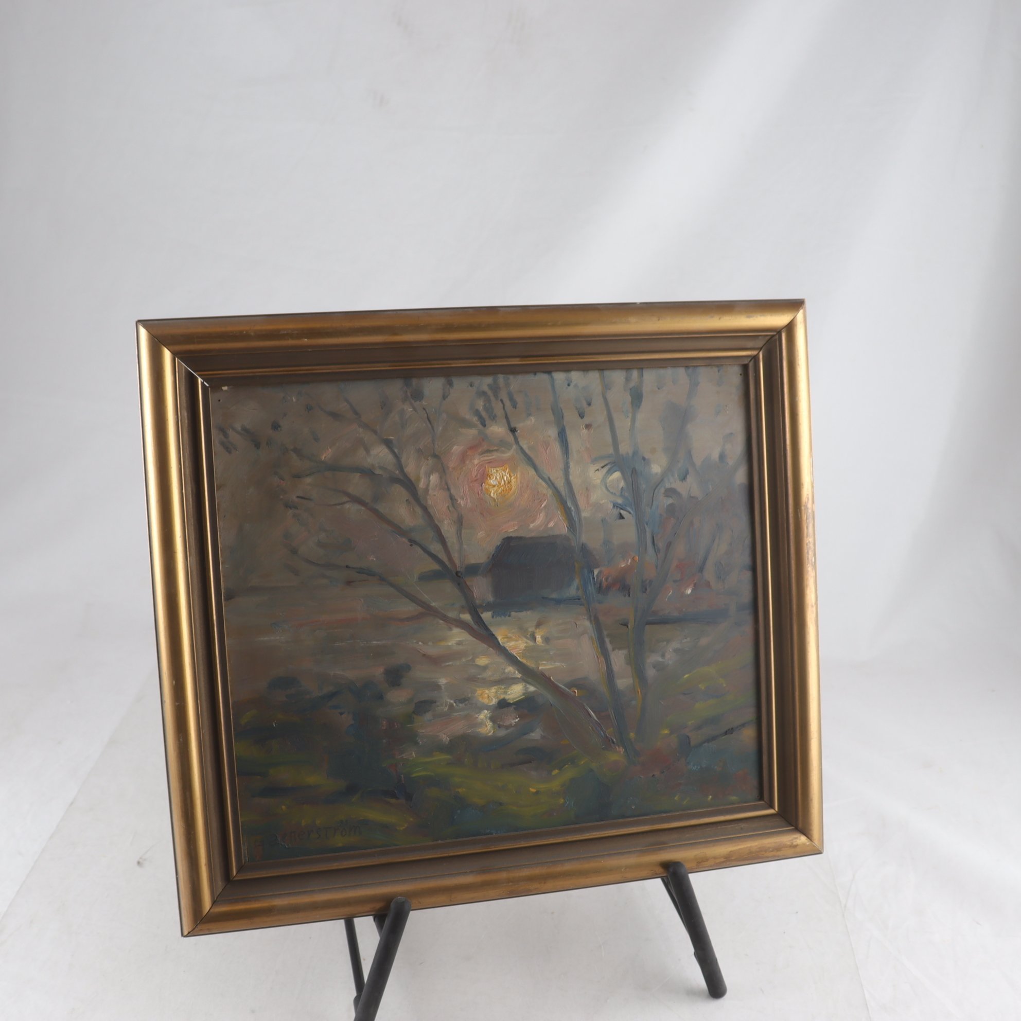 Olja på pannå, Gunnar Zetterström, (1902-1965), signerad. Samfraktas ej.