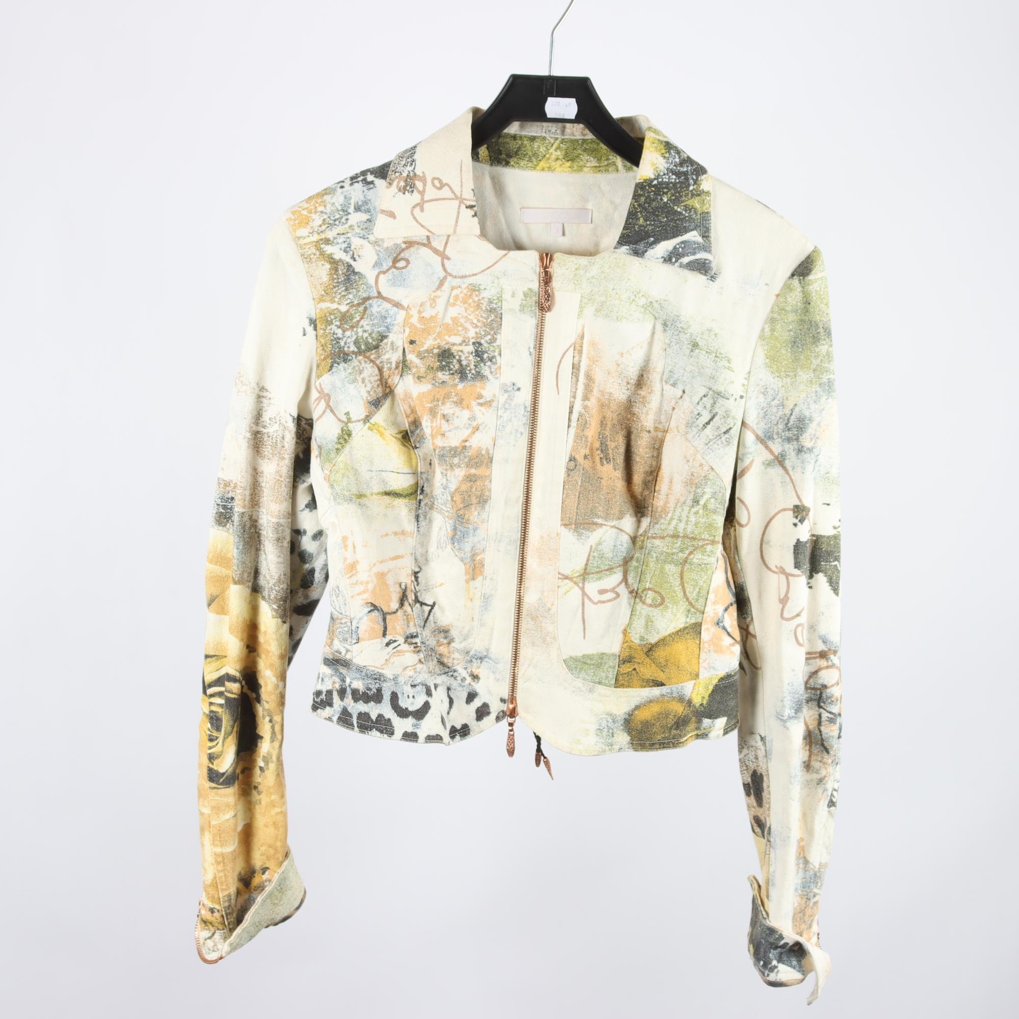 Jacka, Roberto Cavalli, mönstrad, beige, stl. M.