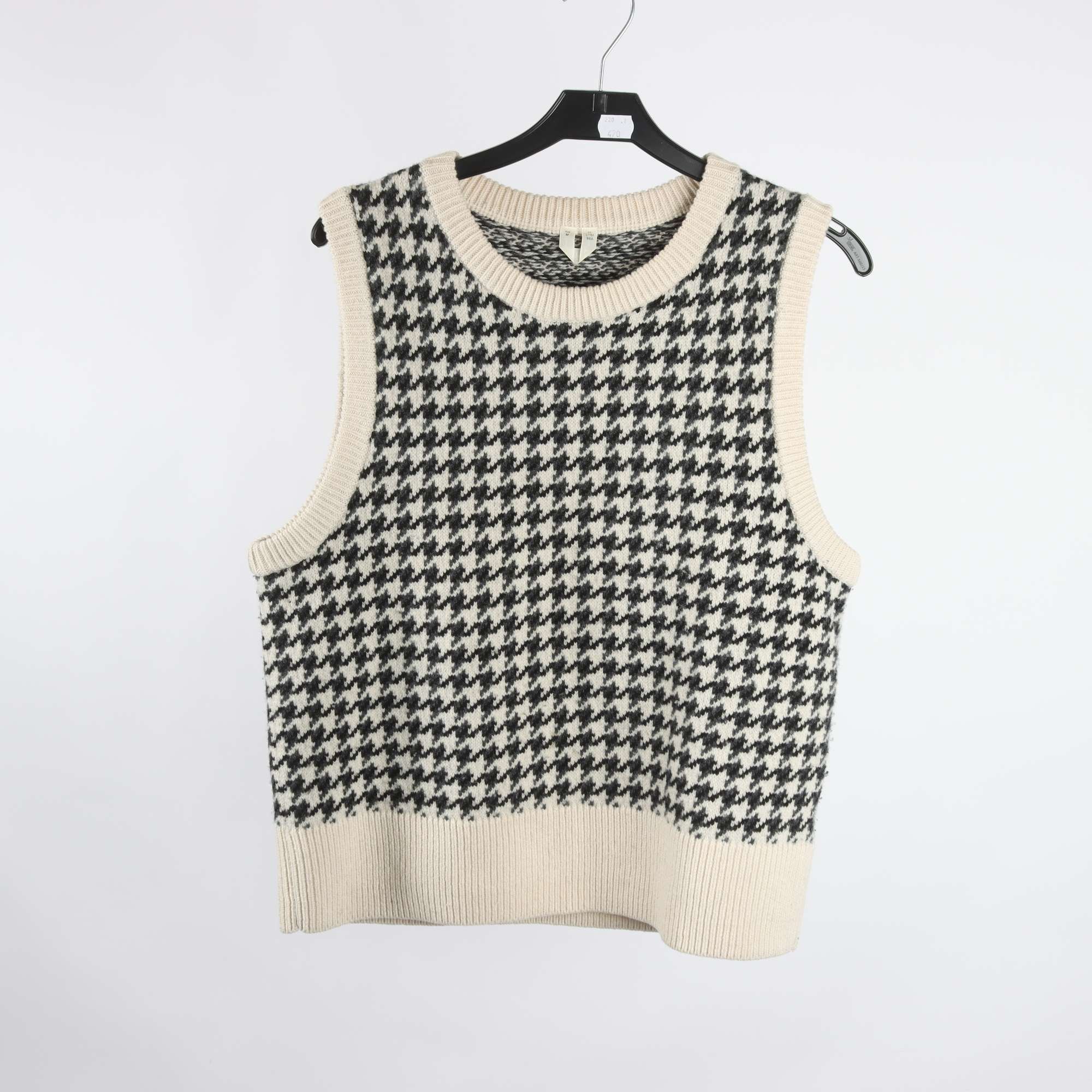 Väst, Arket, beige, svart, stl. M.