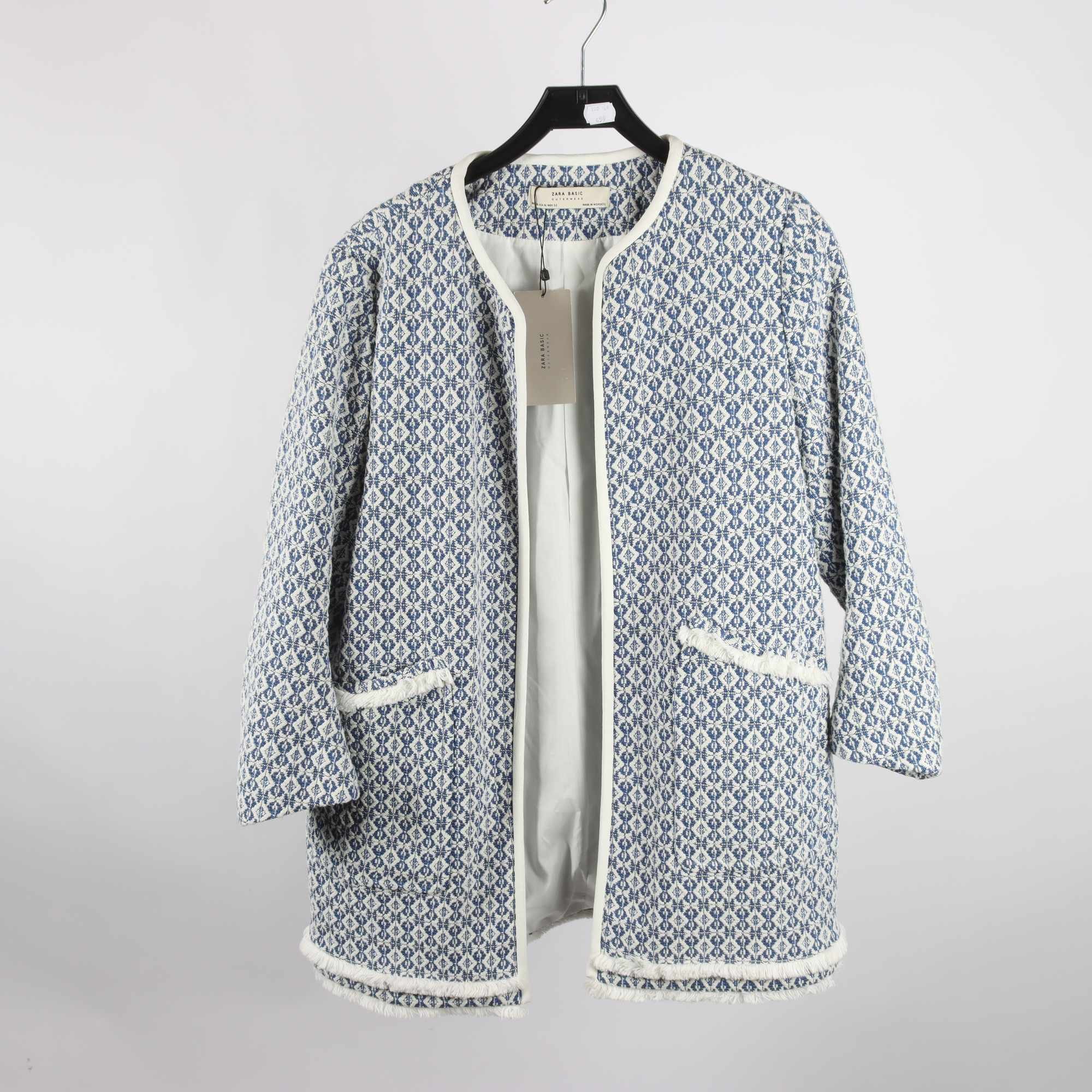 Sommarjacka, Zara, vit, blå, stl. XL.