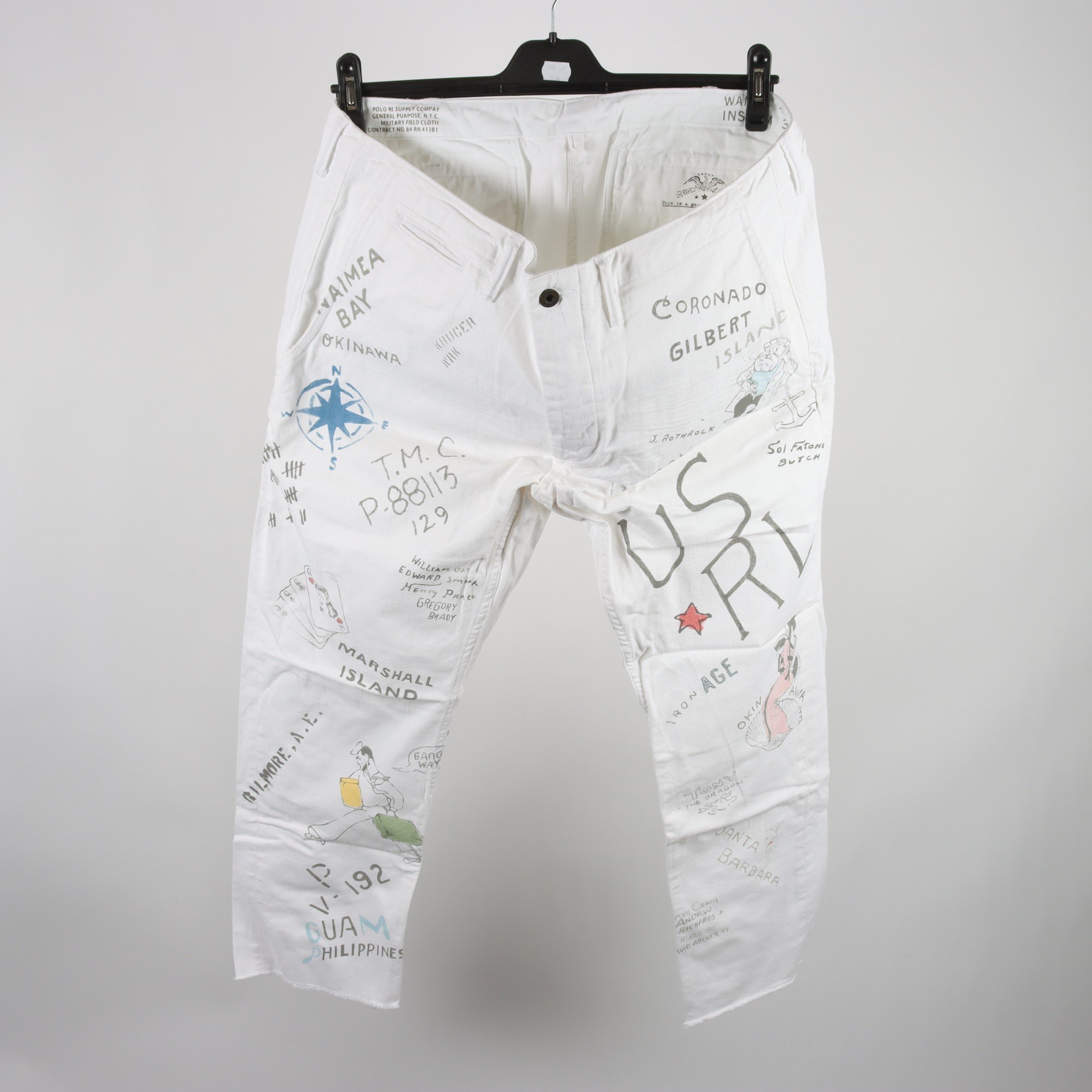 Byxor, Polo Ralph Lauren, vit, stl. 38/32.