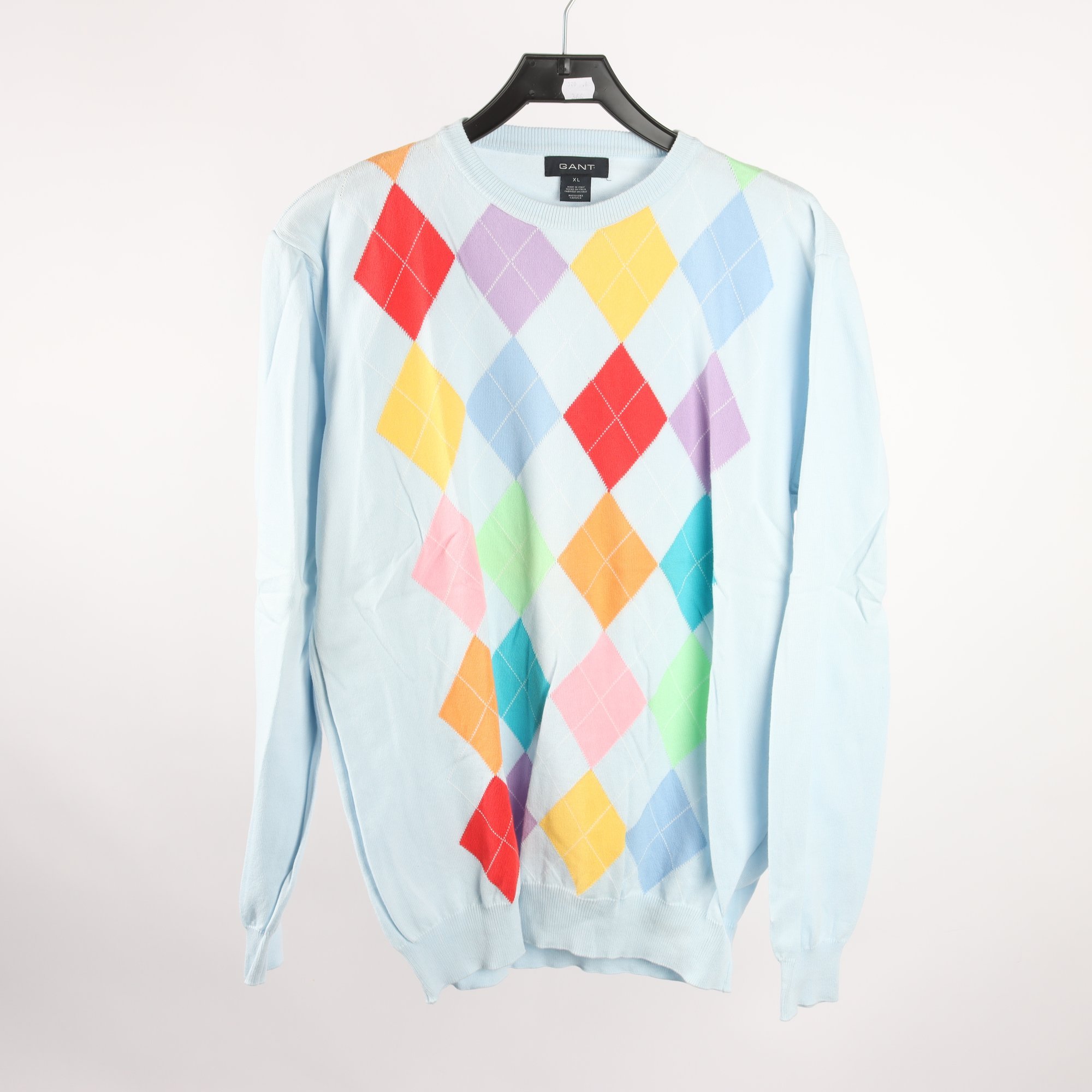 Tröja, Gant, ljusblå, lila, gul, stl. XL.