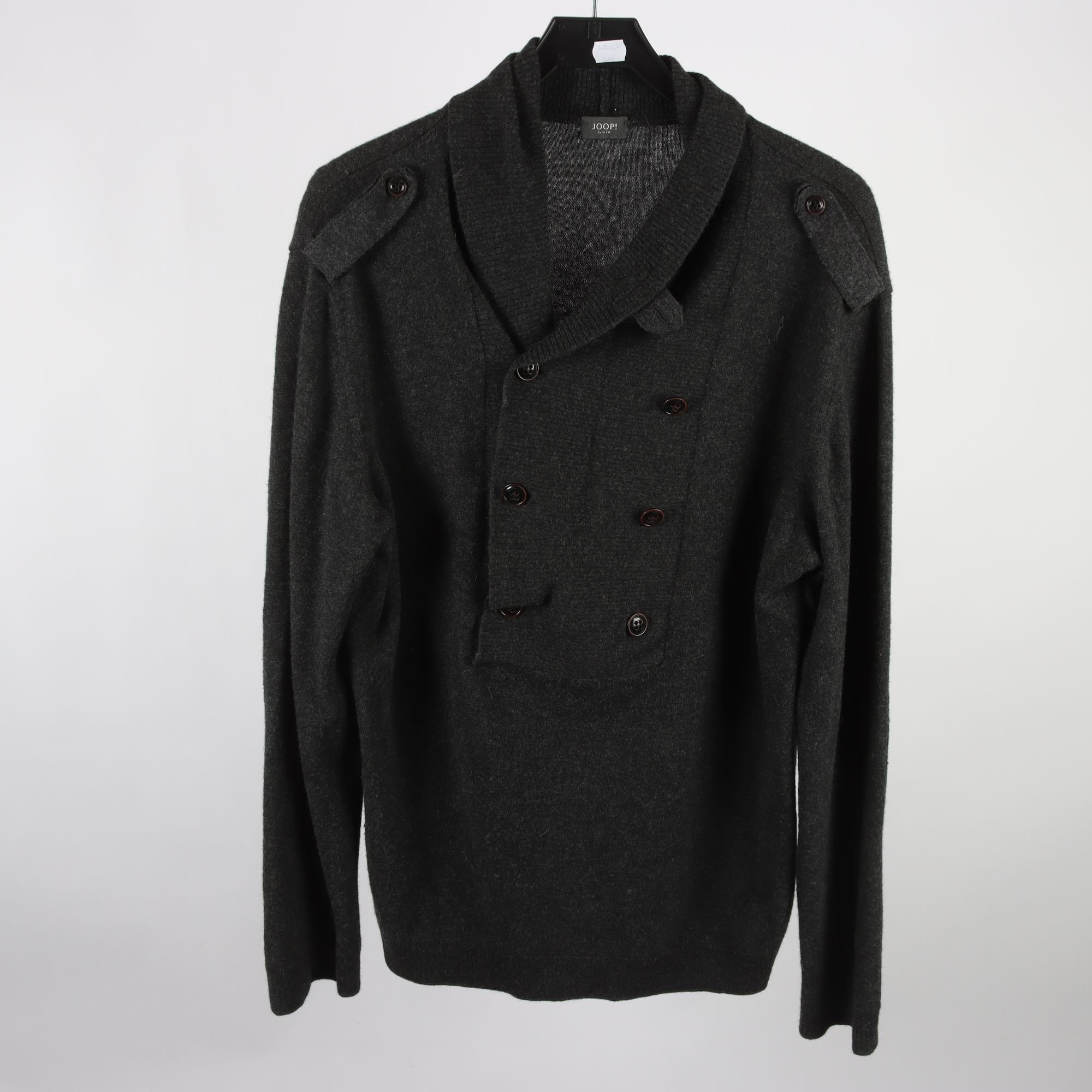 Tröja, Joop, grå/brun, 100% ull, stl. 54.